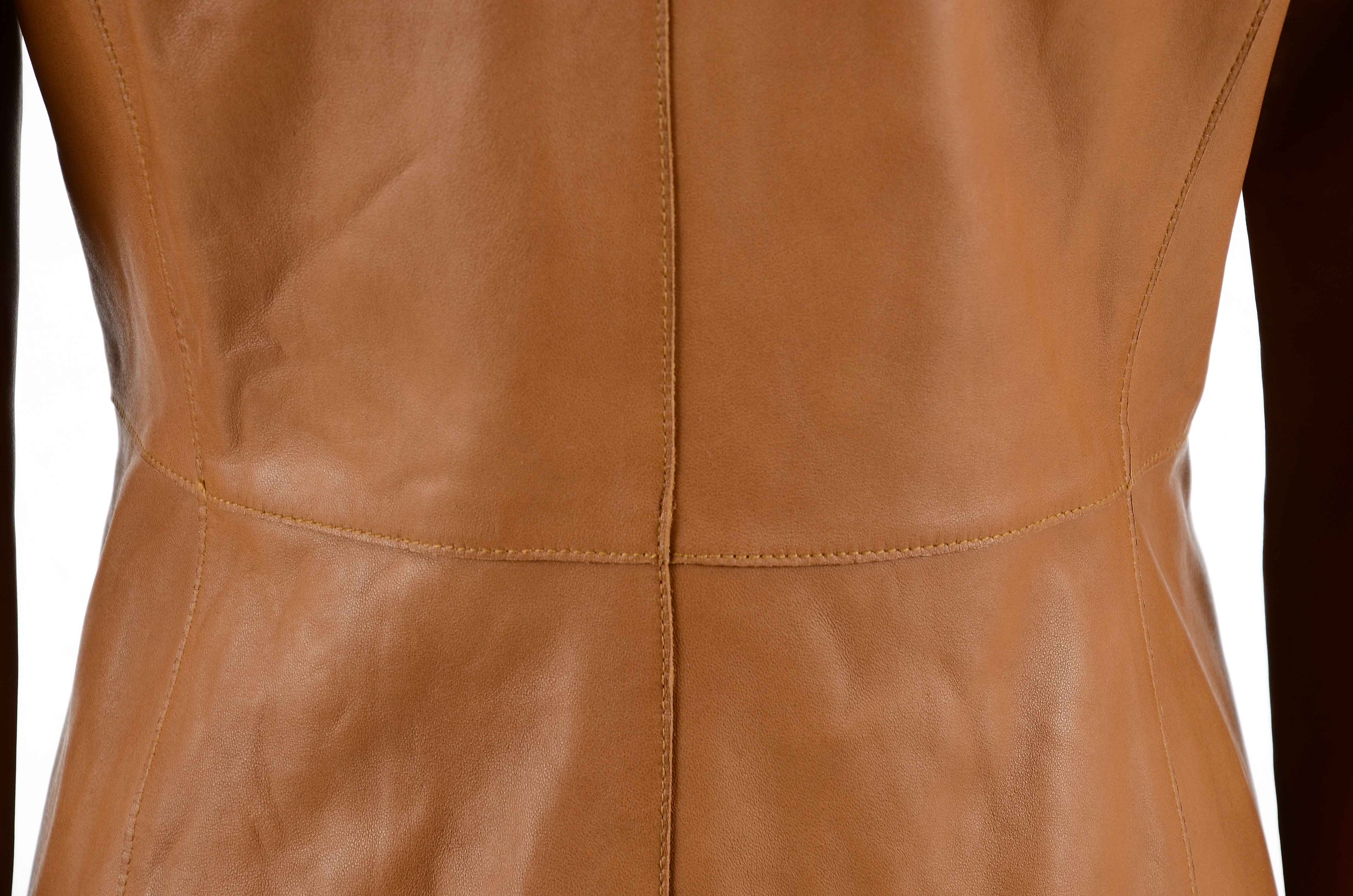 Andrew Marc Women's Tan Leather Coat