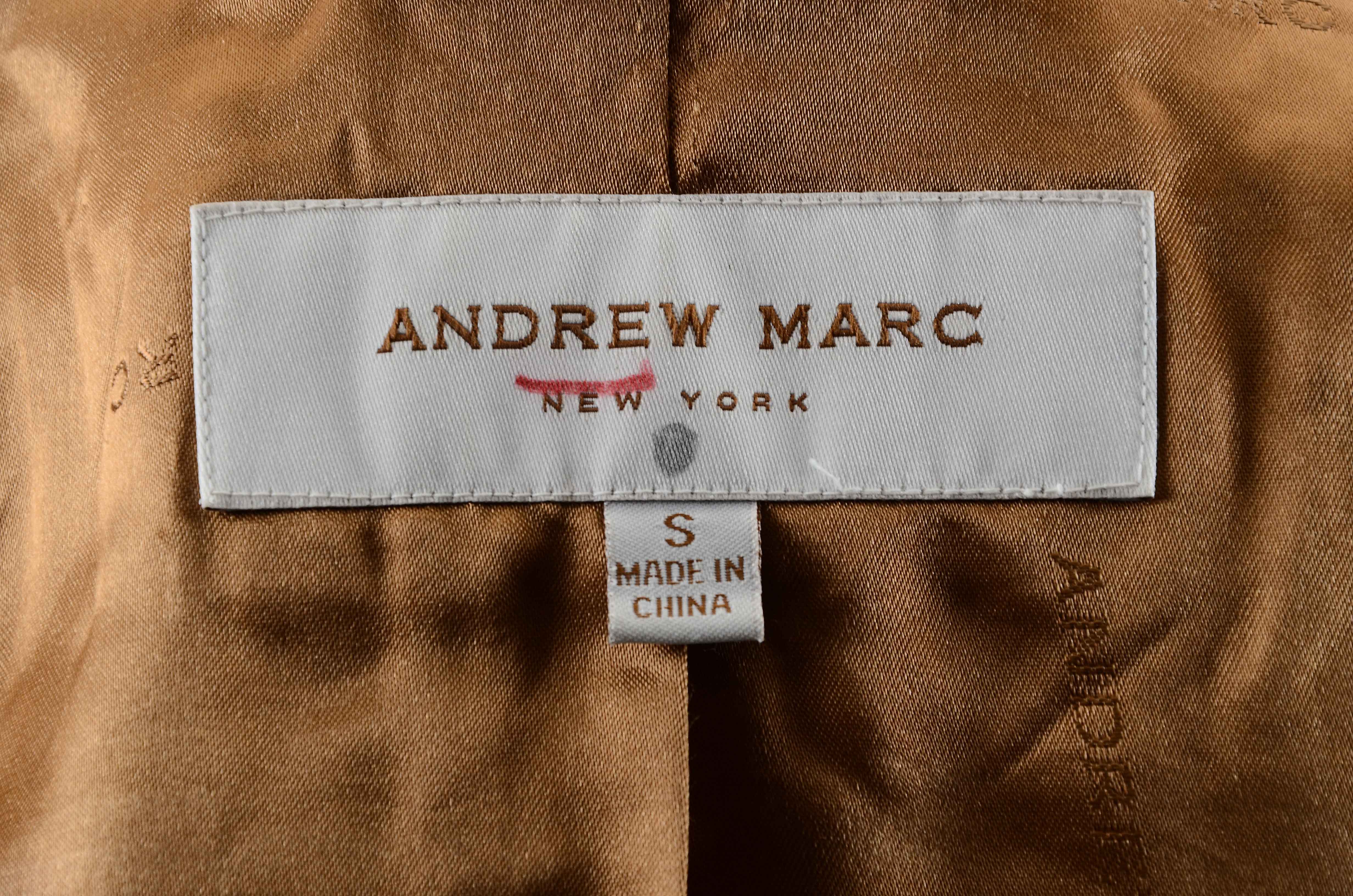 Andrew Marc Women's Tan Leather Coat