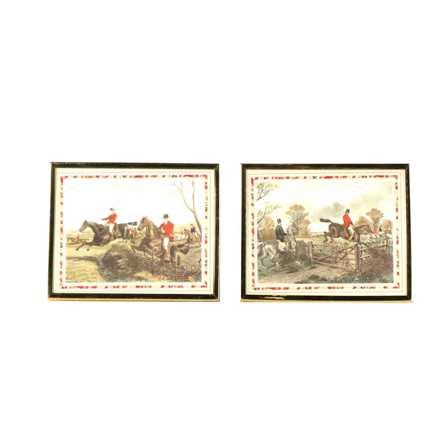 Offset Lithographs After Sheldon Williams and J. Sturgess of Hunt Scenes