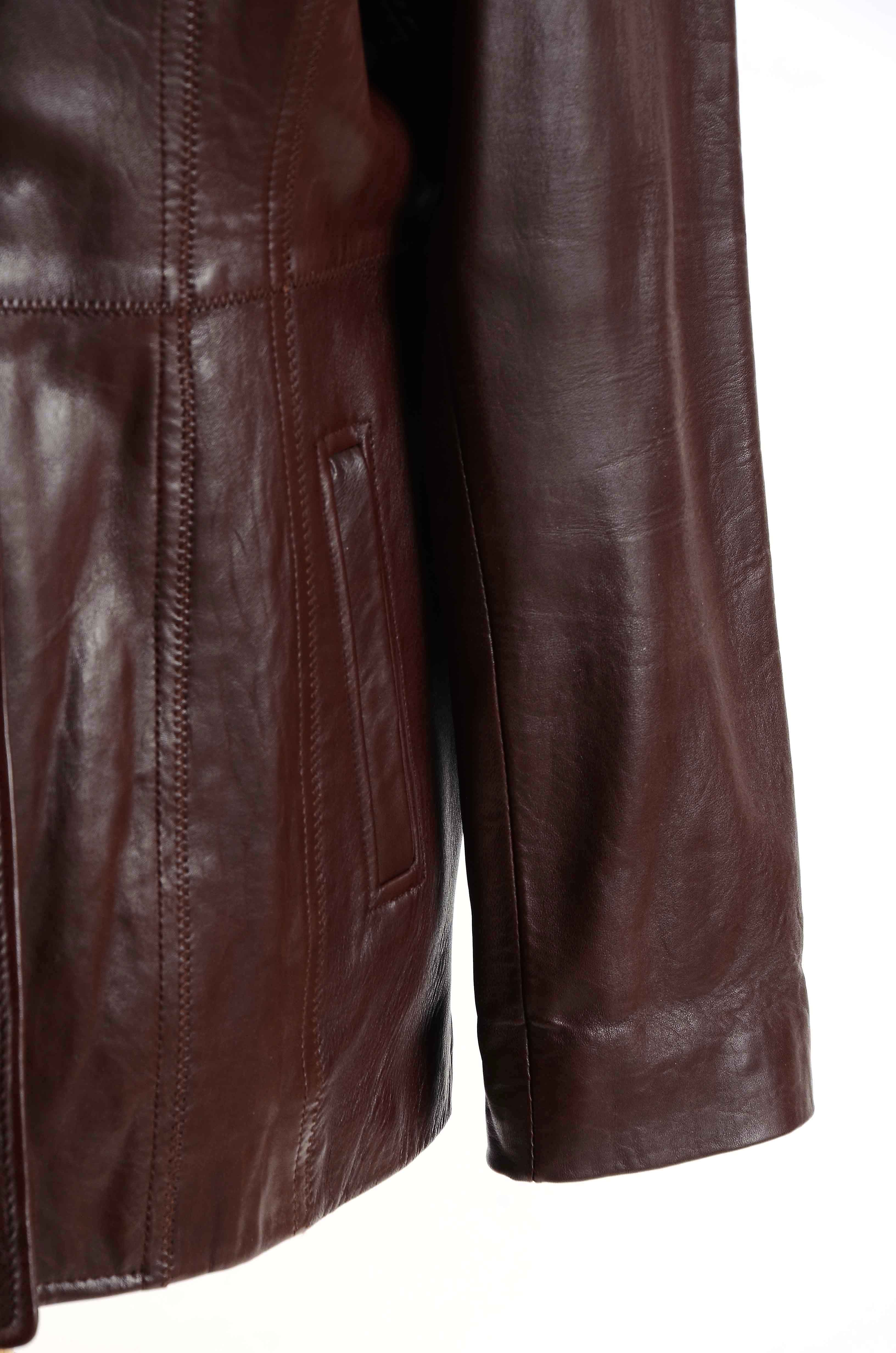 Women's Jones New York Brown Leather Jacket