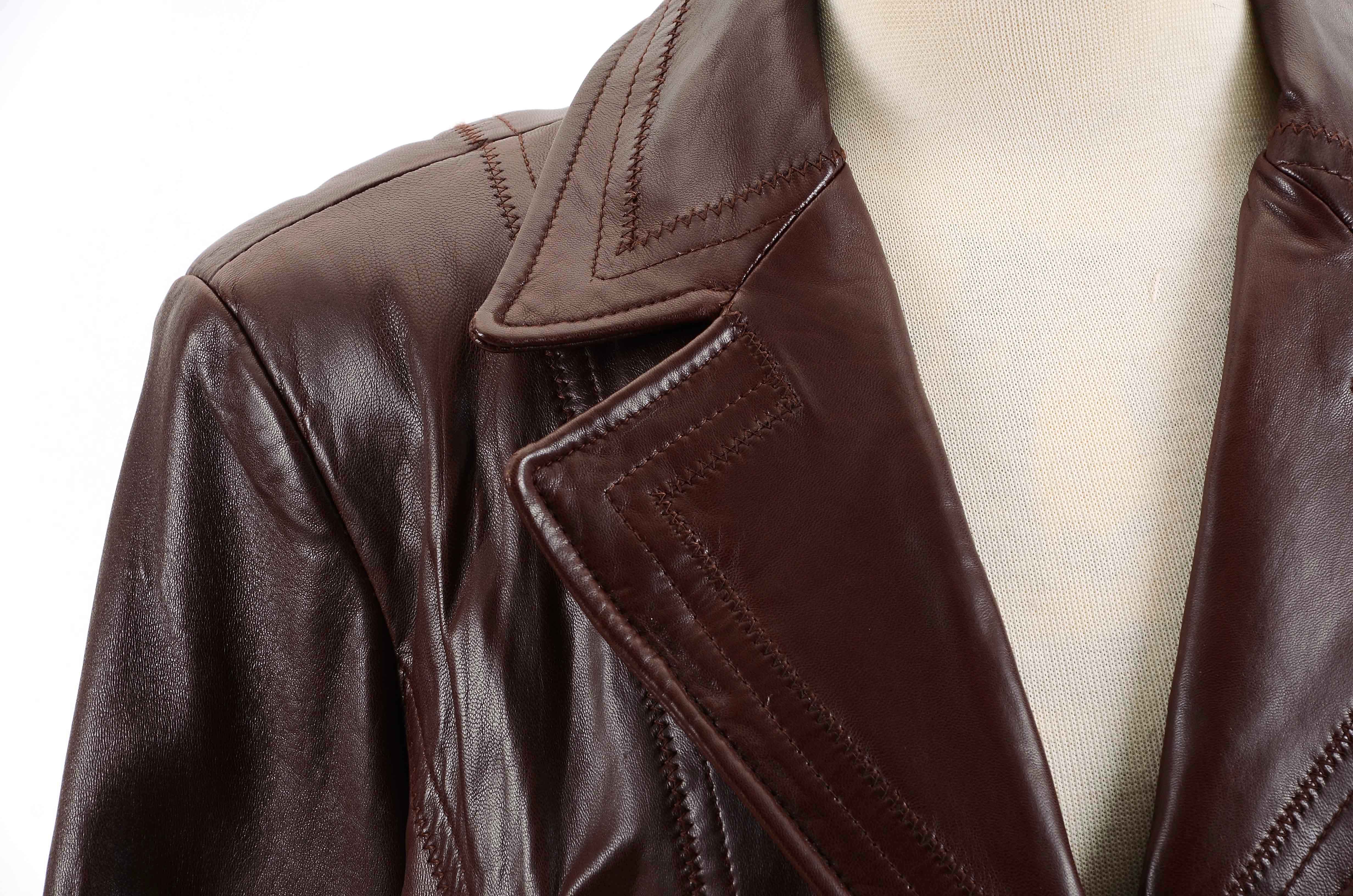 Women's Jones New York Brown Leather Jacket