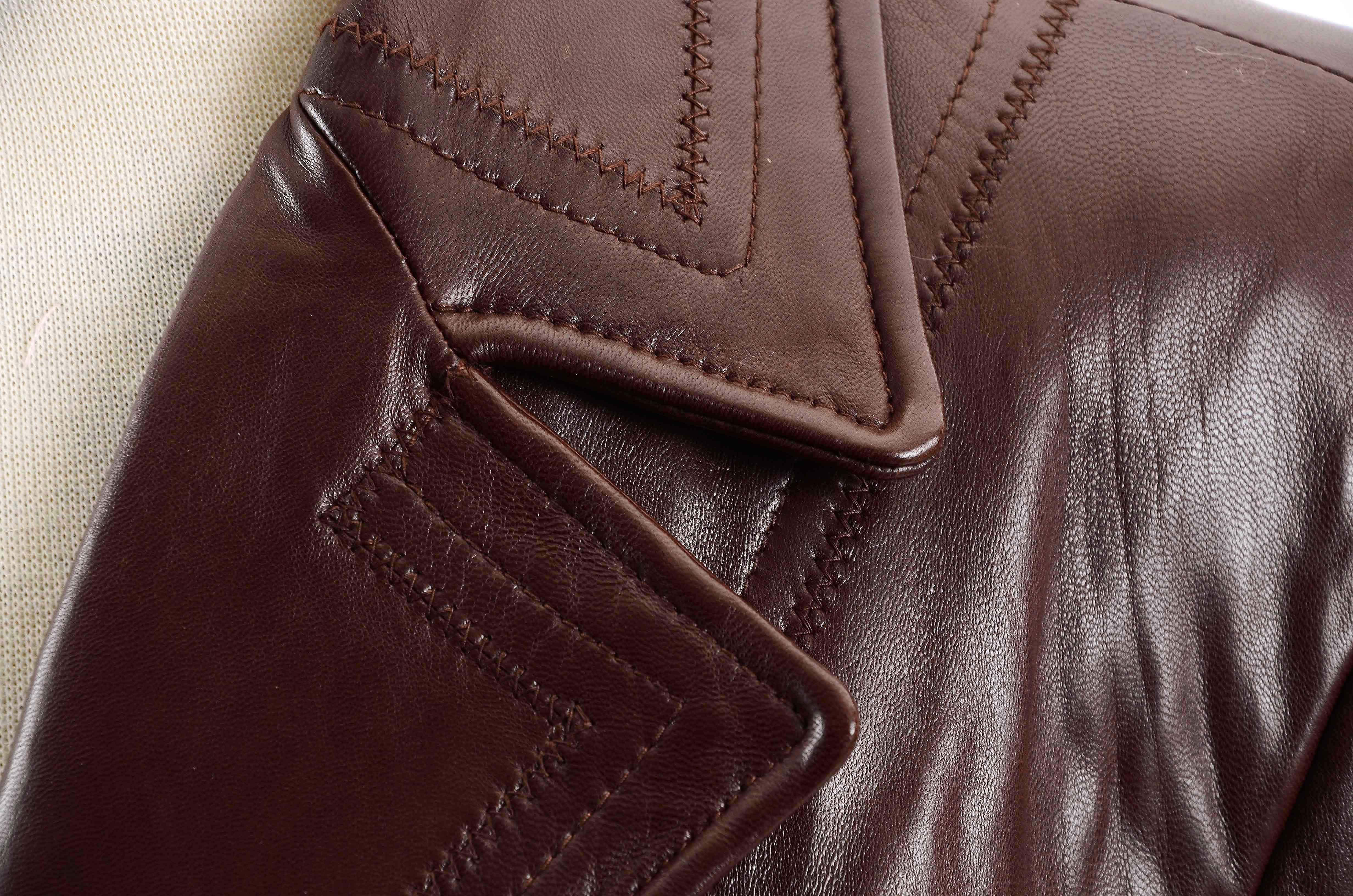 Women's Jones New York Brown Leather Jacket