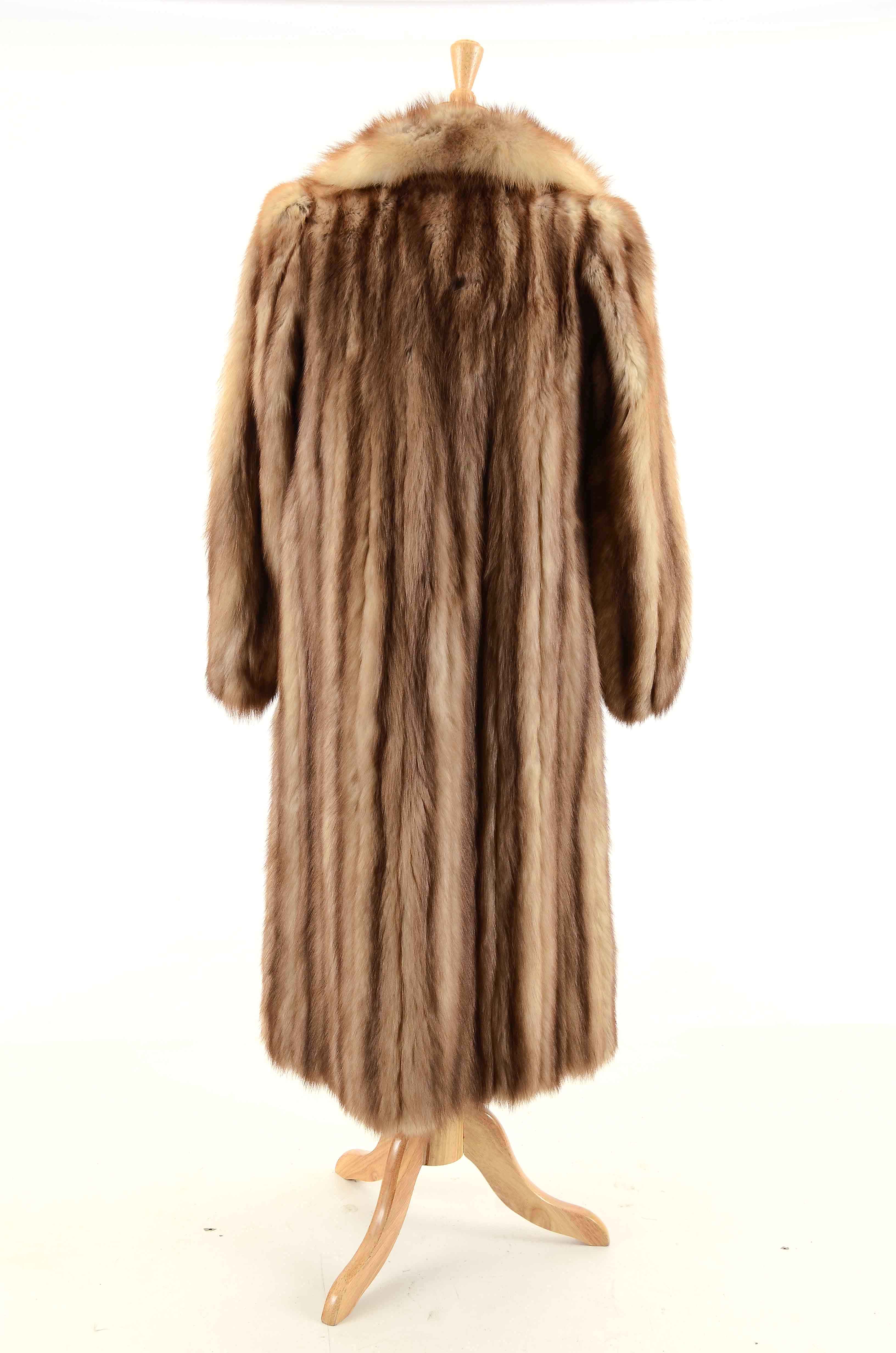 Vintage Full-Length Stone Marten Fur Coat
