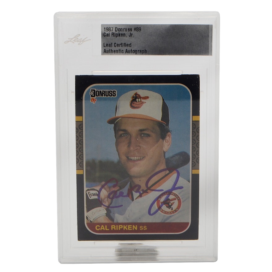 Cal Ripken Jr. Autographed Card  COA