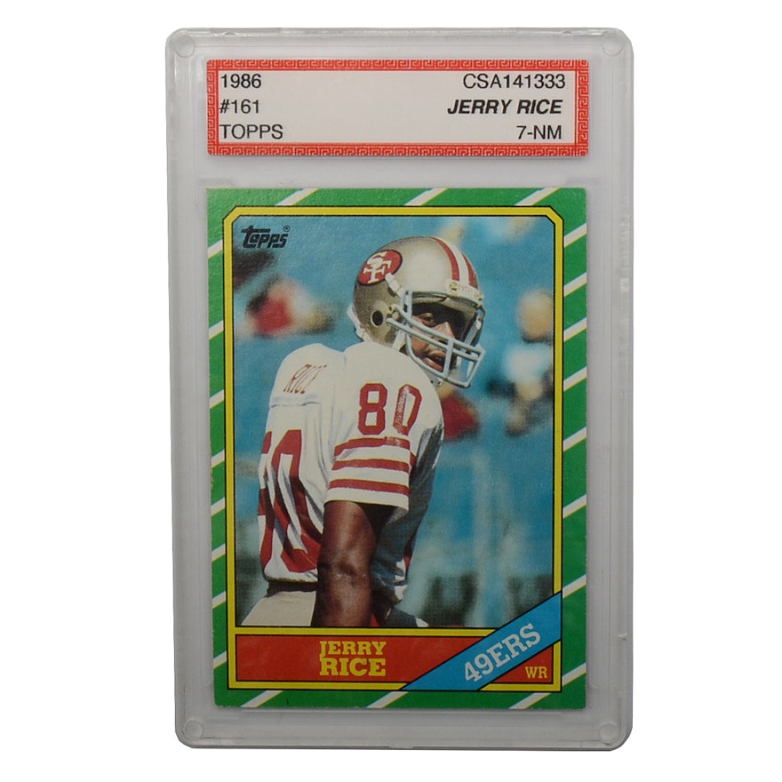 1986 Jerry Rice Professionally Graded Rookie Card