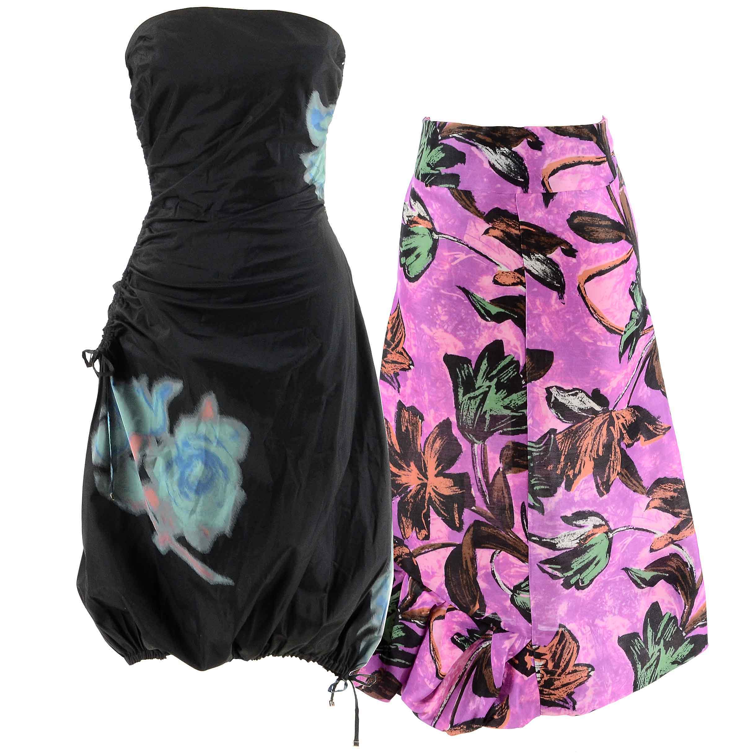 Louis Vuitton Strapless Dress and Marni Skirt