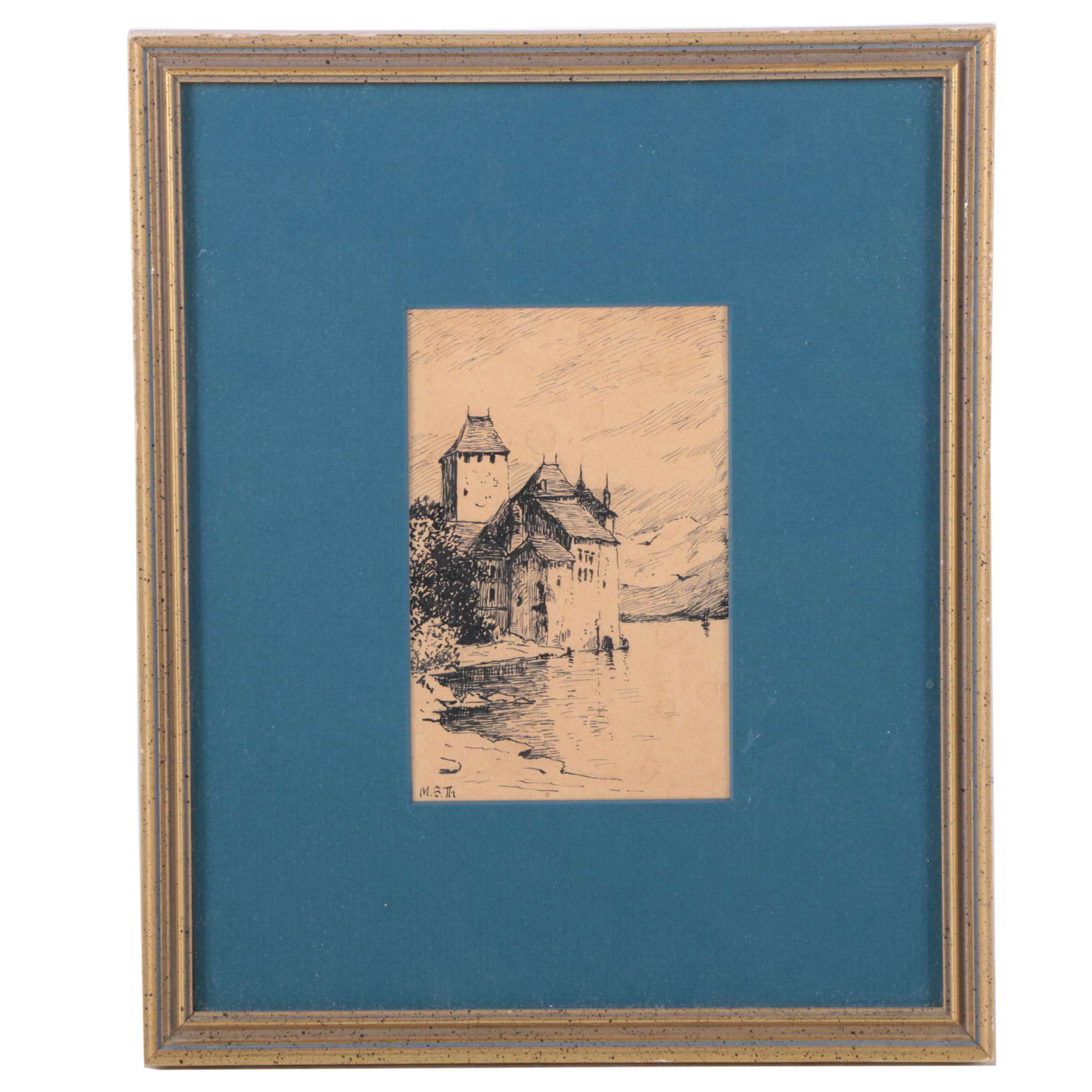 Ink Drawings of Buildings