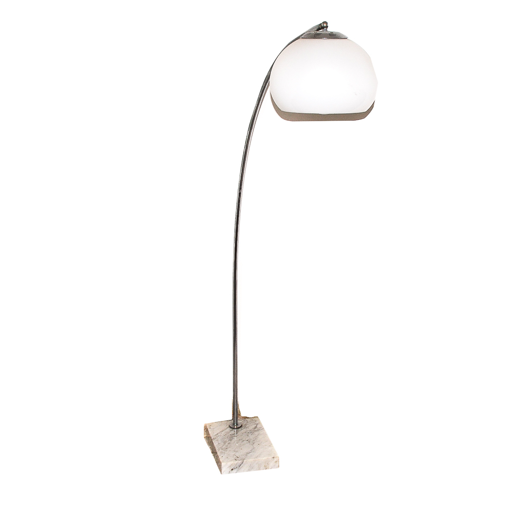 Mid Century Modern Chrome Arc Floor Lamp