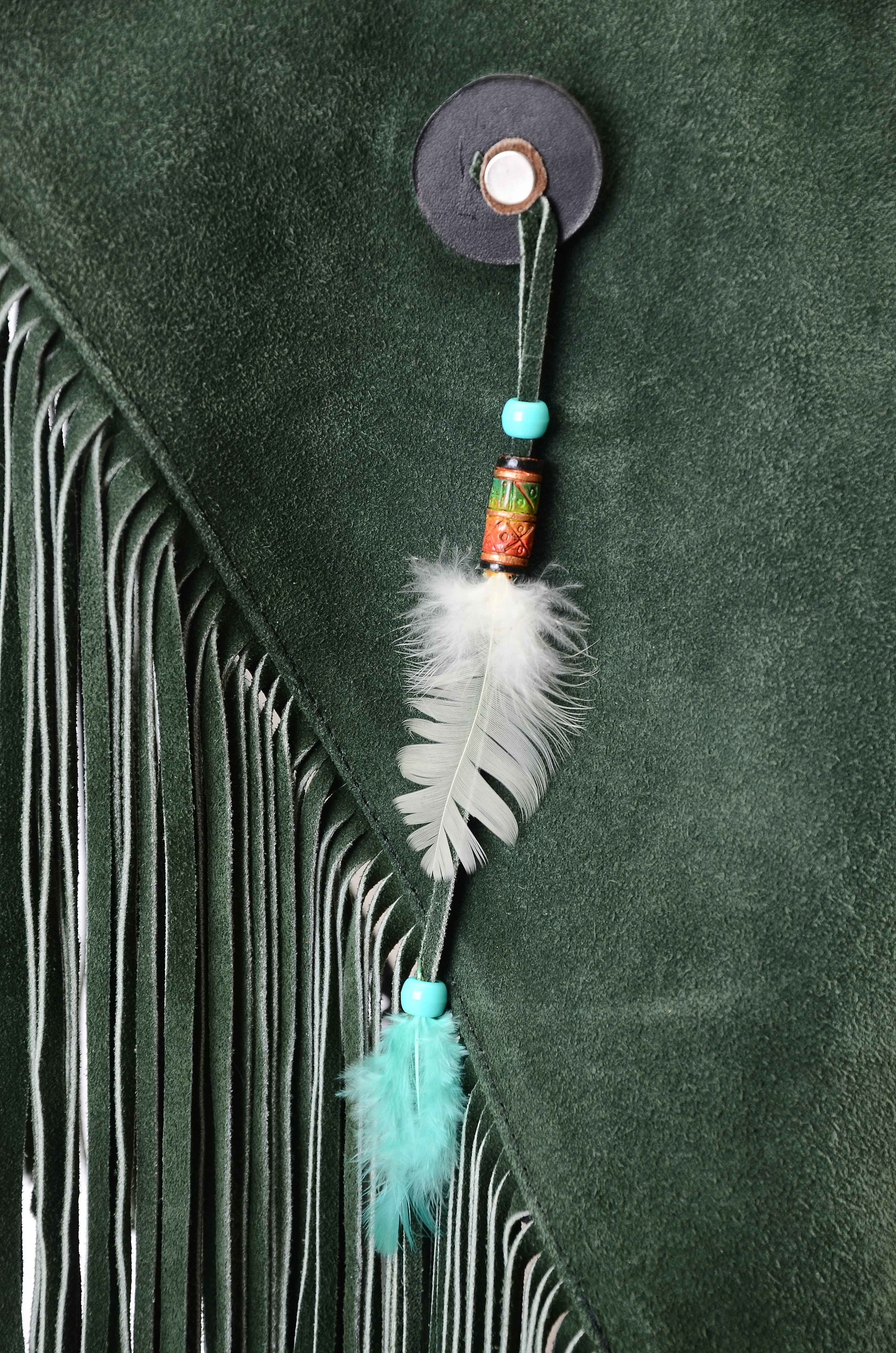 Men's Vintage Fringed Leather Vest