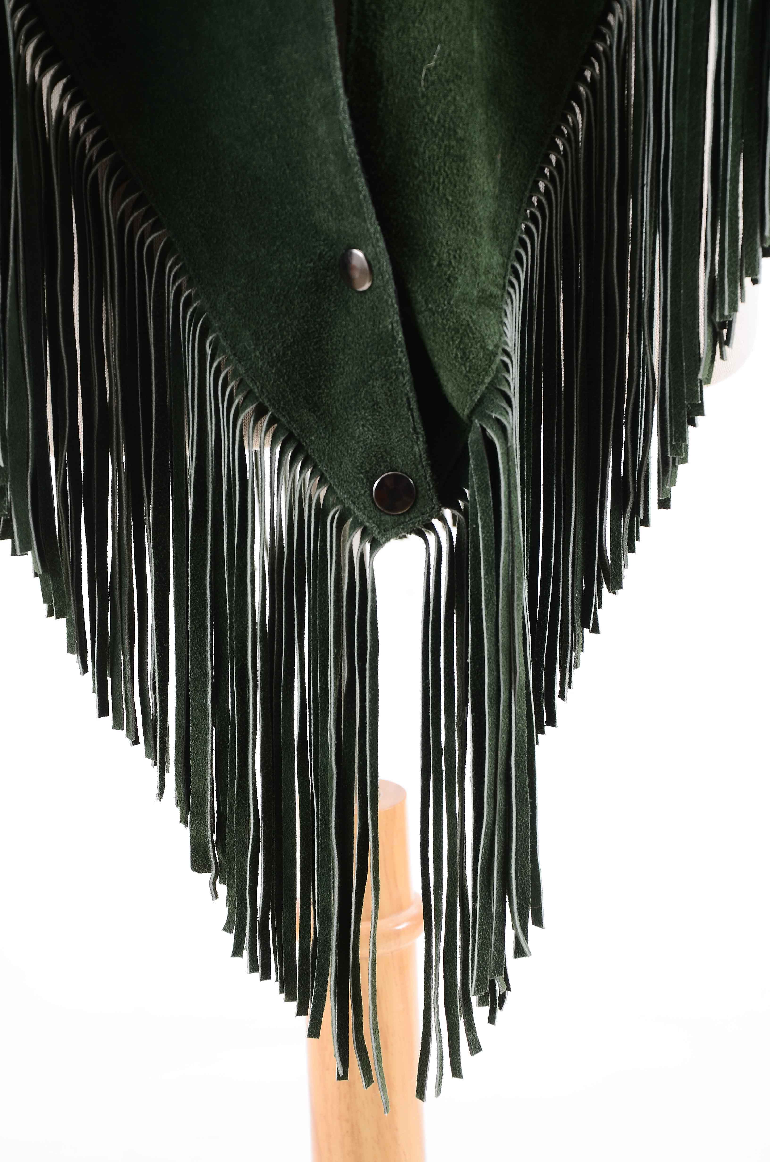Men's Vintage Fringed Leather Vest