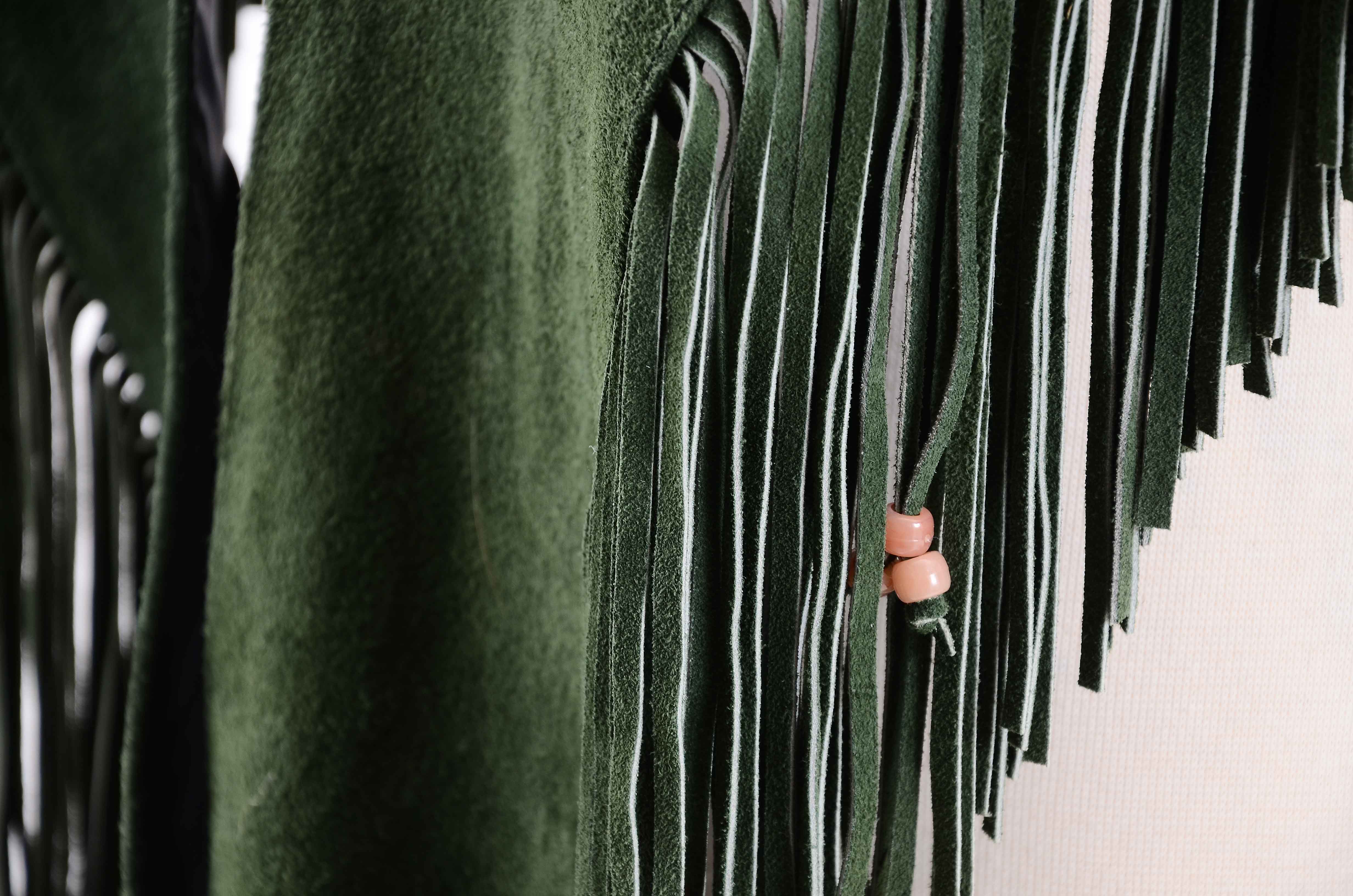 Men's Vintage Fringed Leather Vest