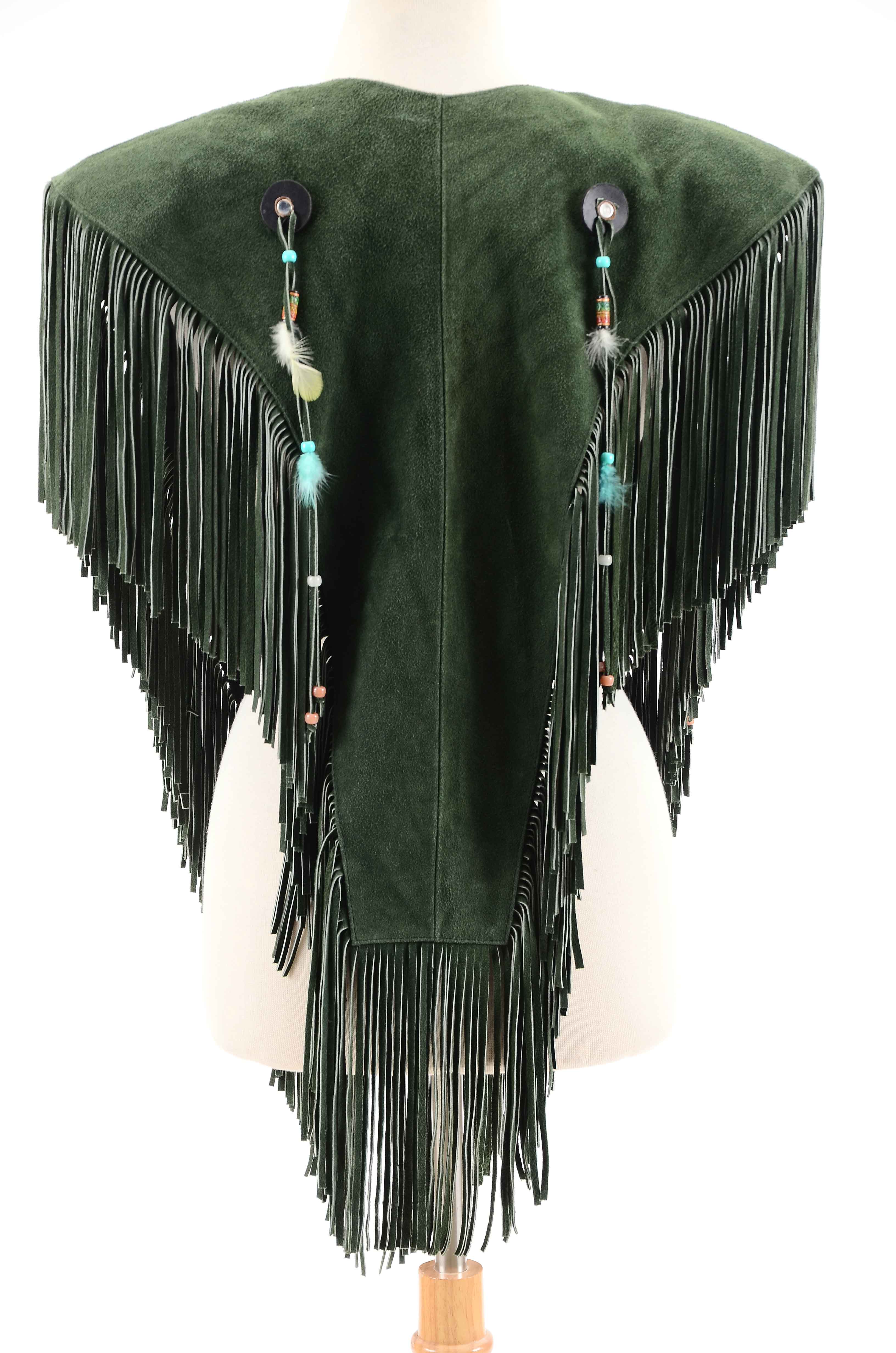 Men's Vintage Fringed Leather Vest