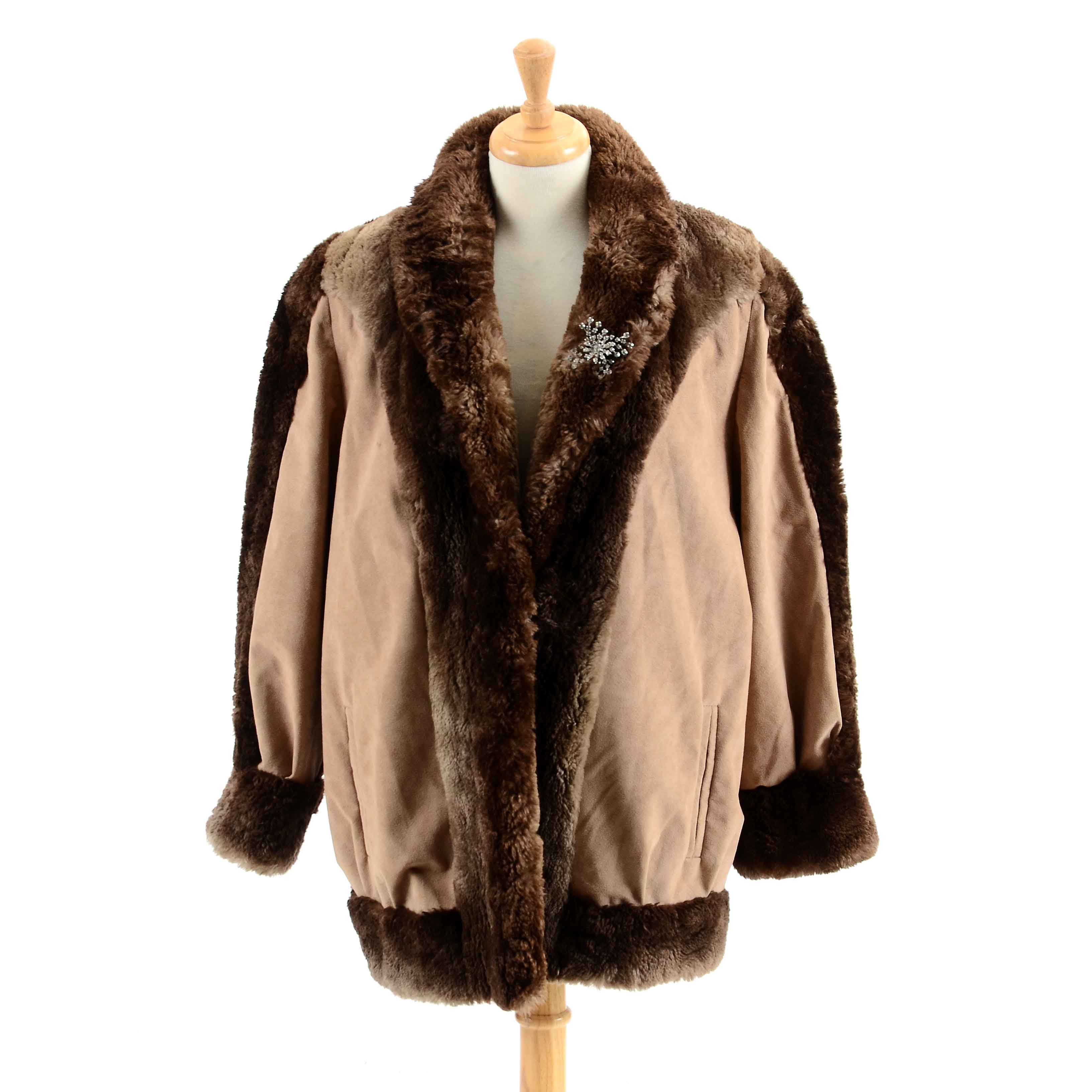 Vintage Suede and Fur Coat