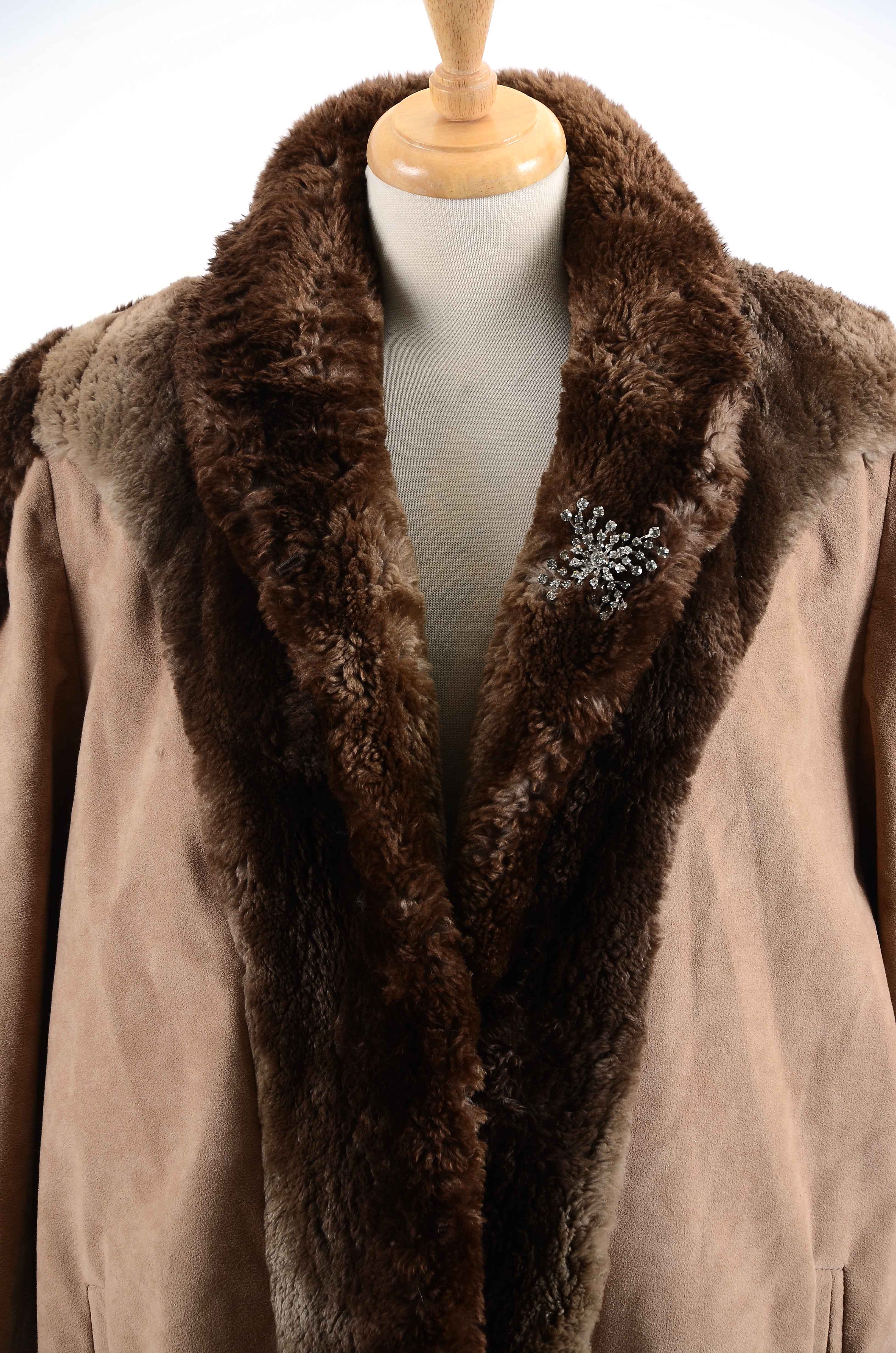 Vintage Suede and Fur Coat