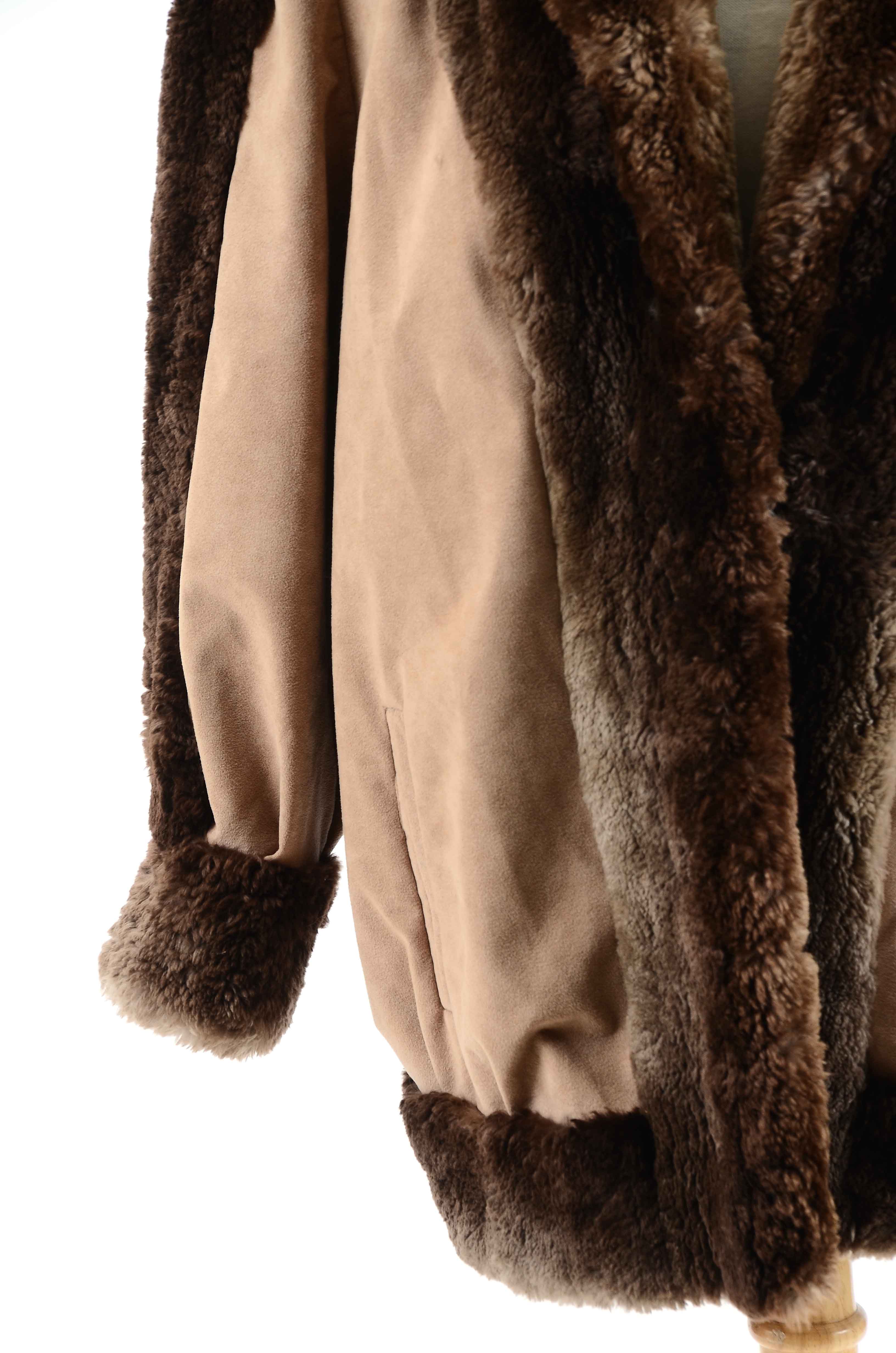 Vintage Suede and Fur Coat