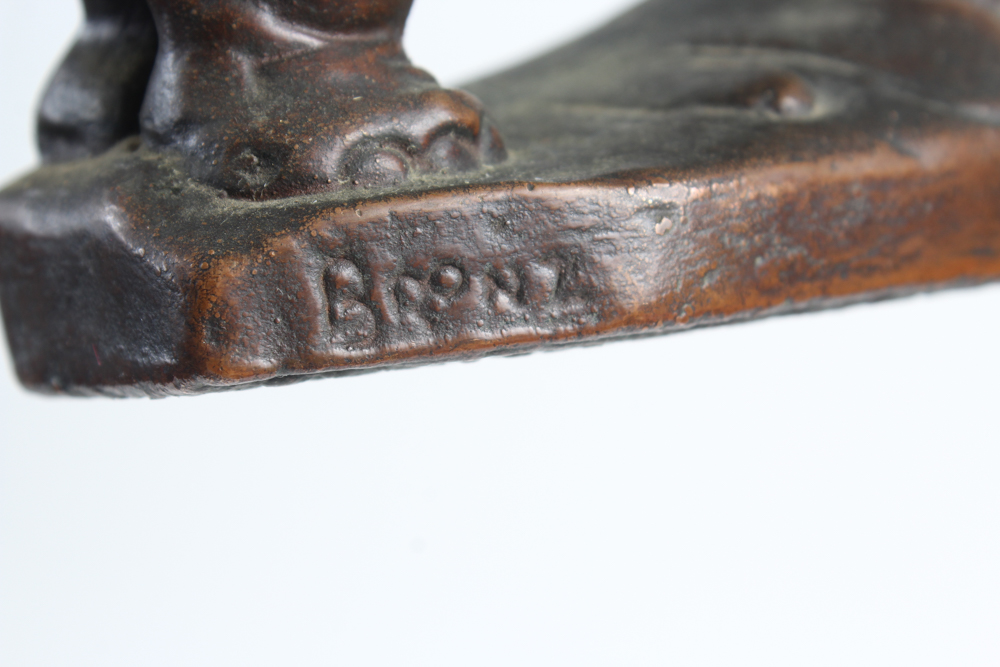 Antique KBW Art Bronze Elephant Bookends