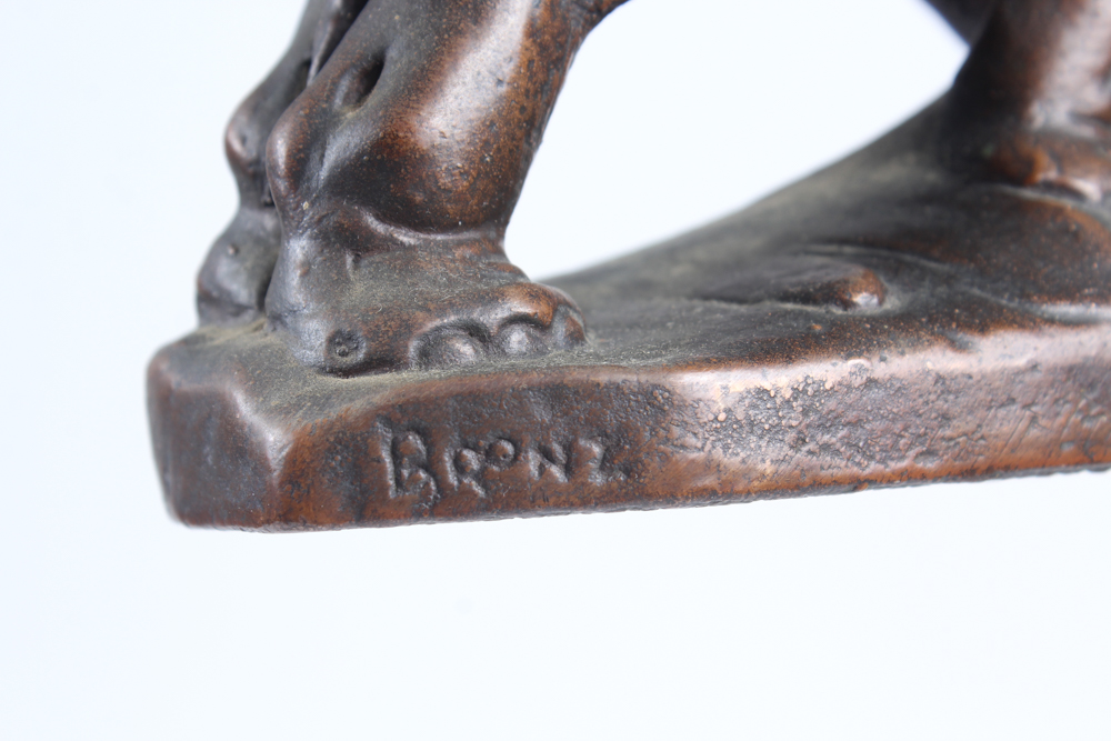 Antique KBW Art Bronze Elephant Bookends