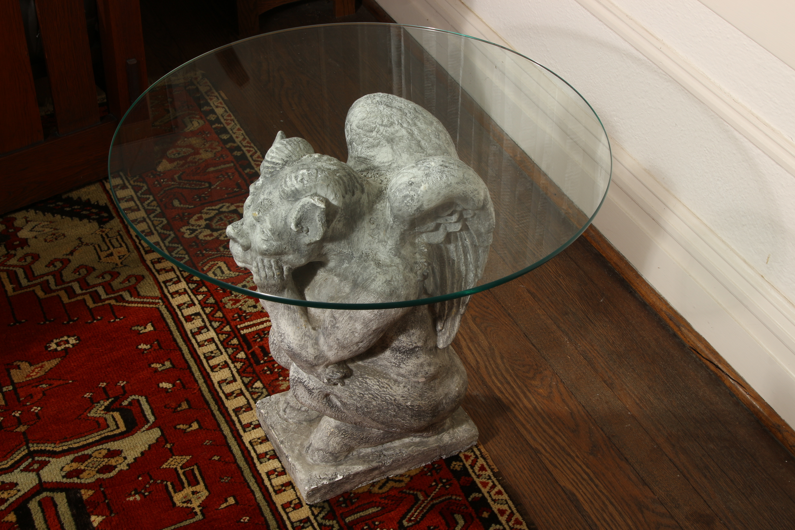 Gargoyle Statue Base Accent Table