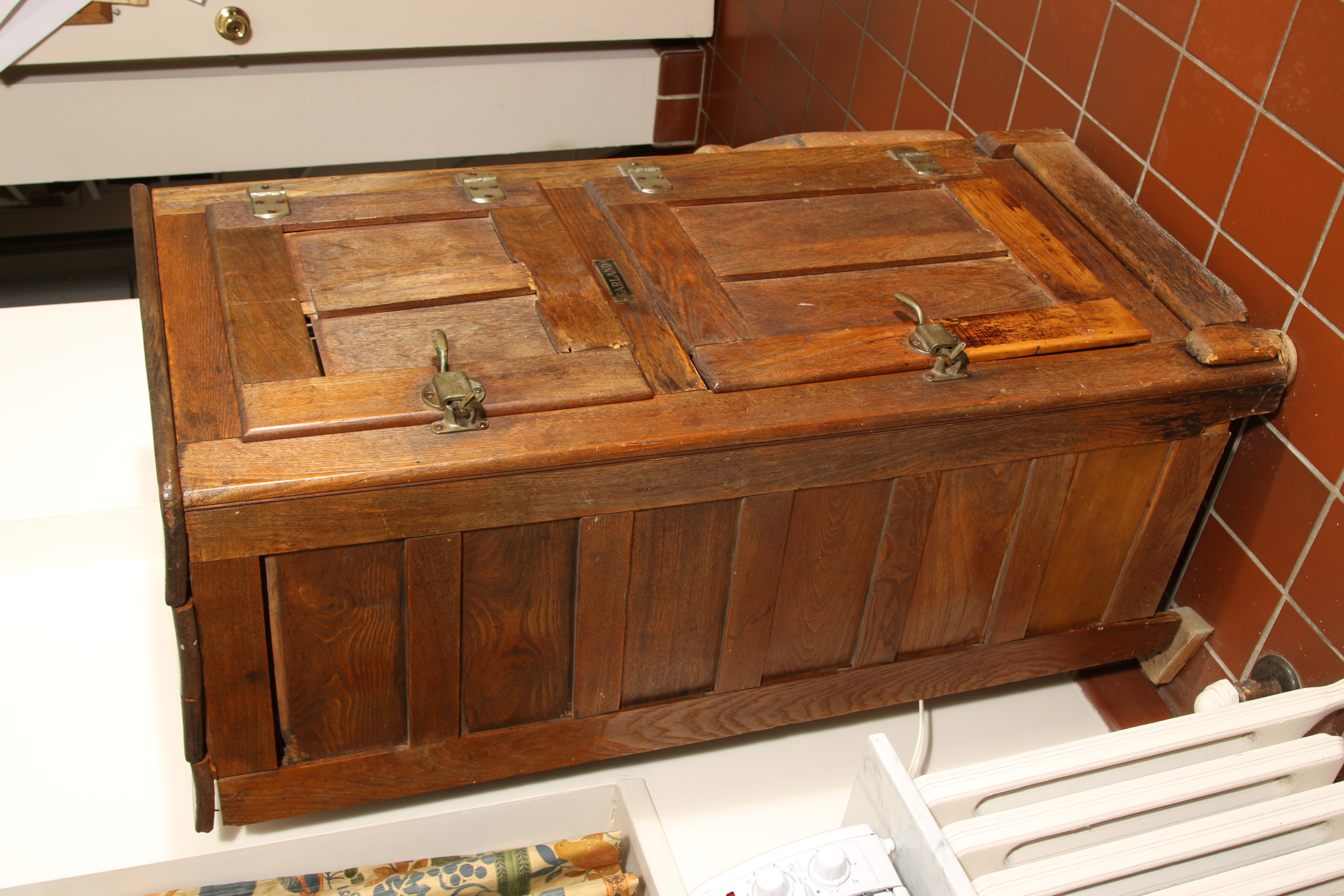 Early 20th Century Oak Ice Box by Garland