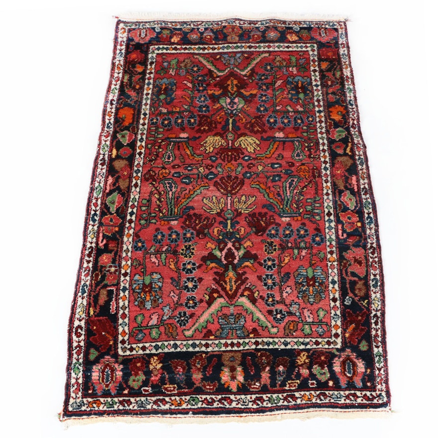 Hand-Knotted Persian Hamadan Area Rug