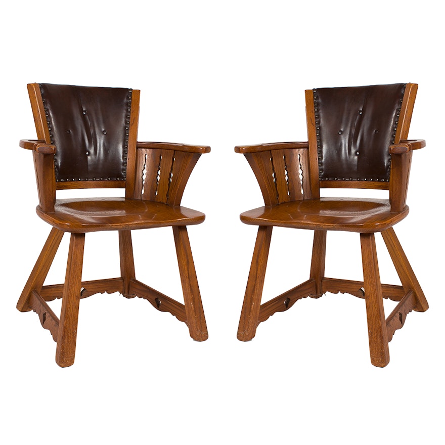 Pair of Vintage Romweber Viking Chairs