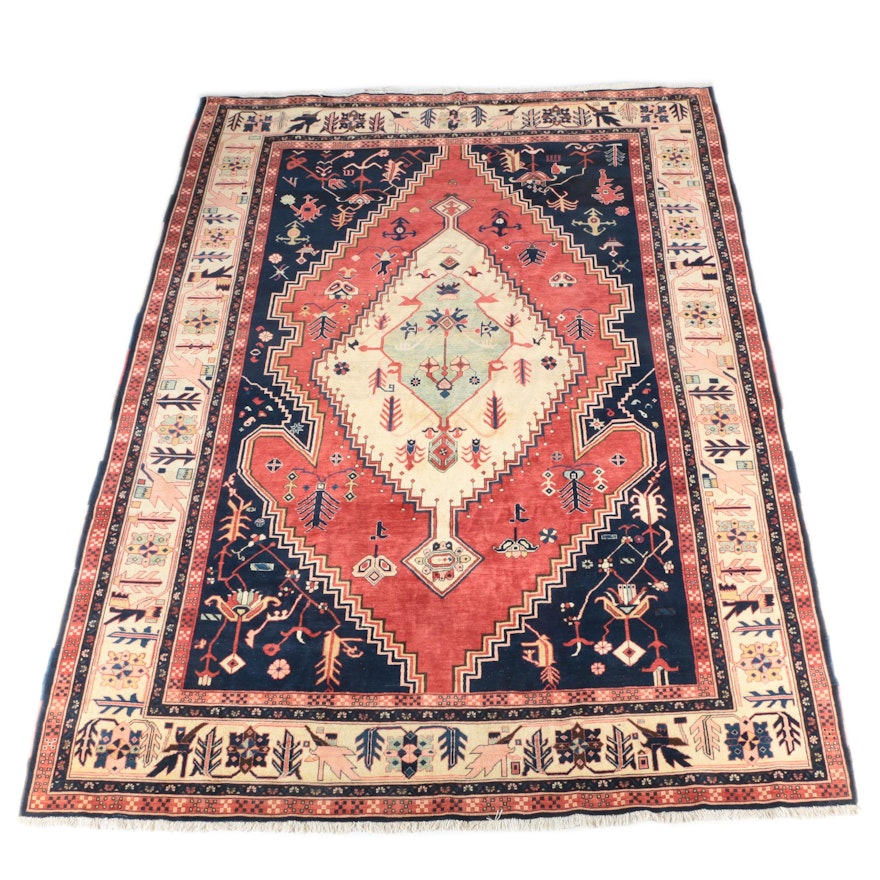 Hand-Knotted Caucasian Area Rug