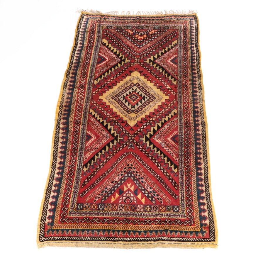 Vintage Handwoven Anatolian Wool Area Rug