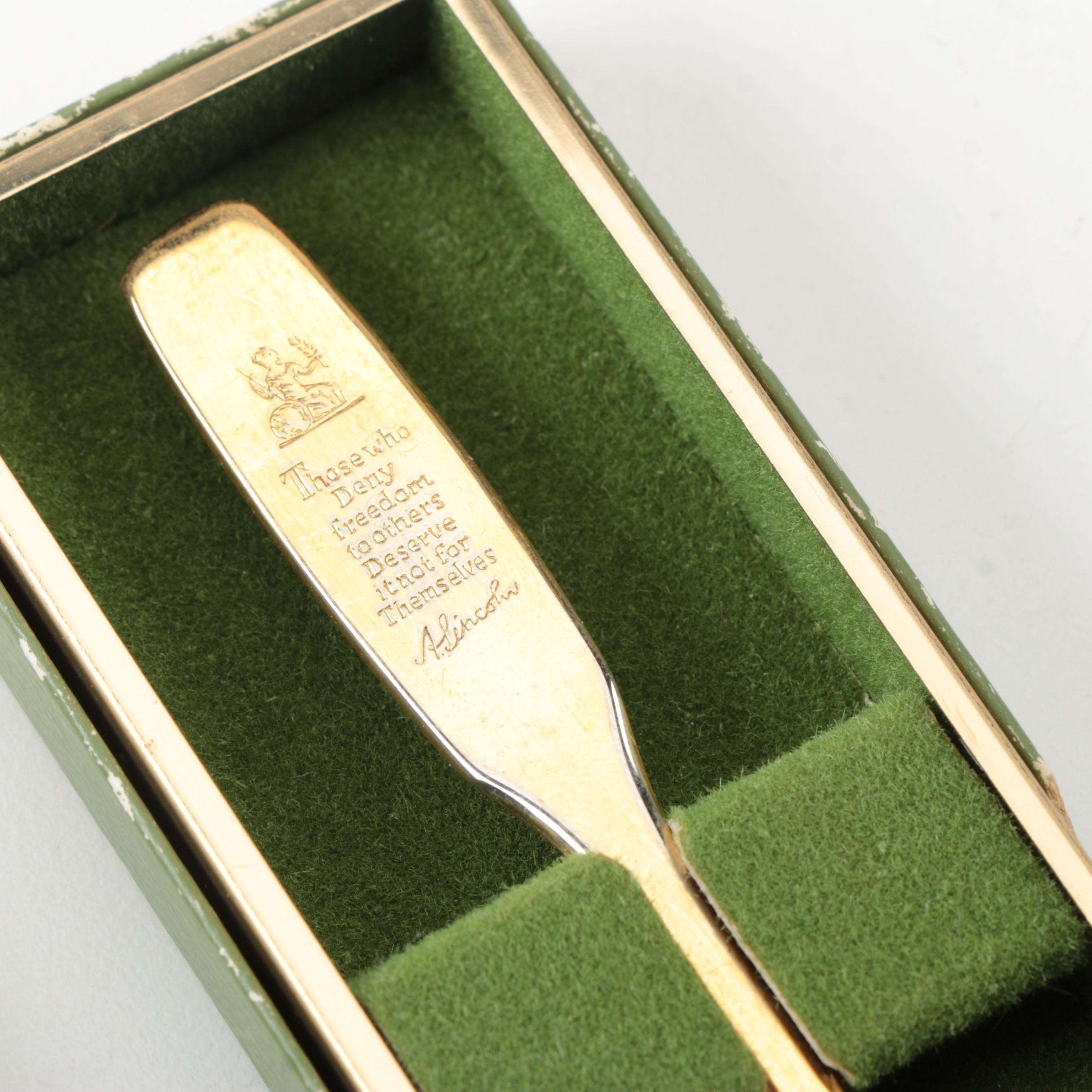 Oneida Silversmiths "Men of Peace" Silver Plate Spoons with Figurines