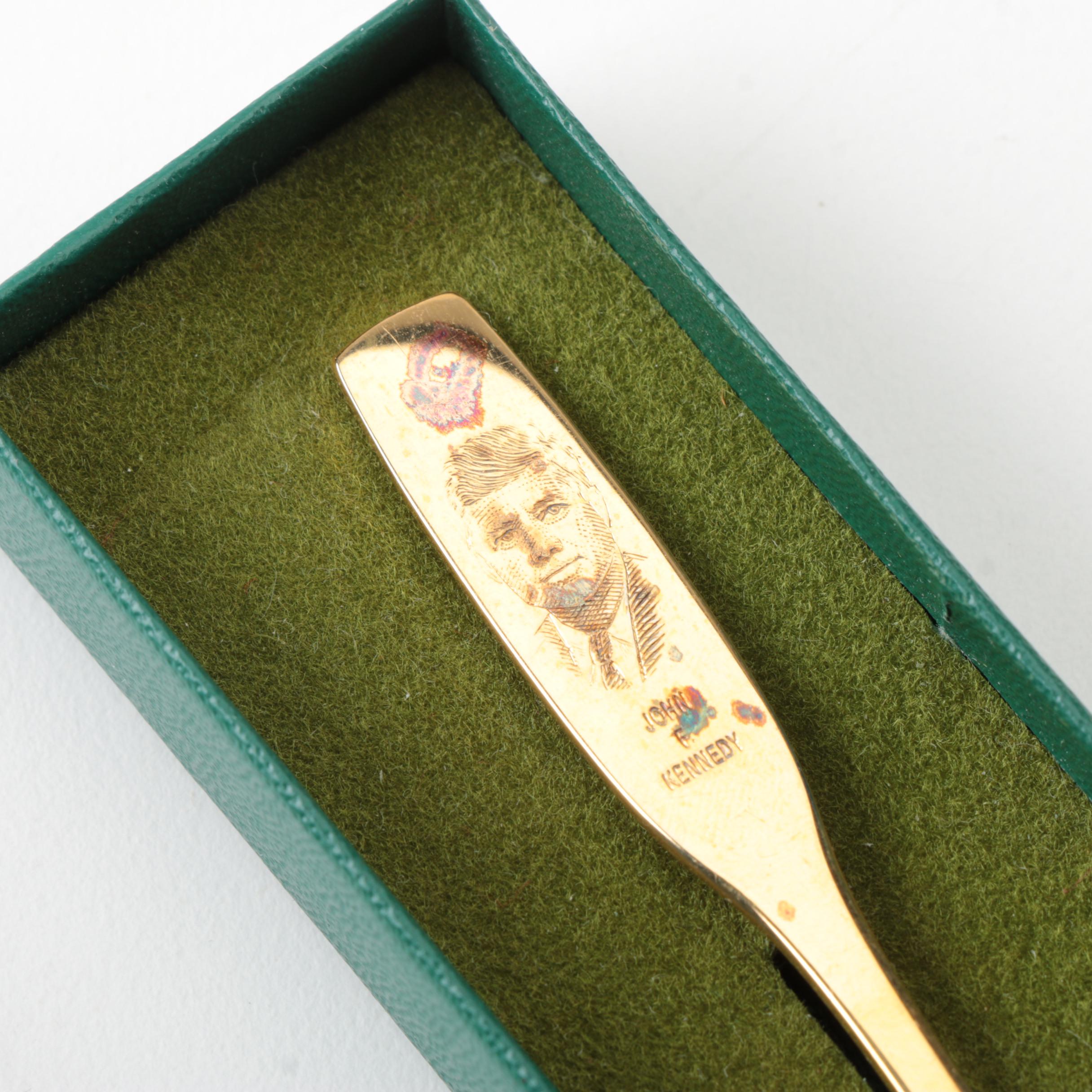 Oneida Silversmiths "Men of Peace" Silver Plate Spoons with Figurines