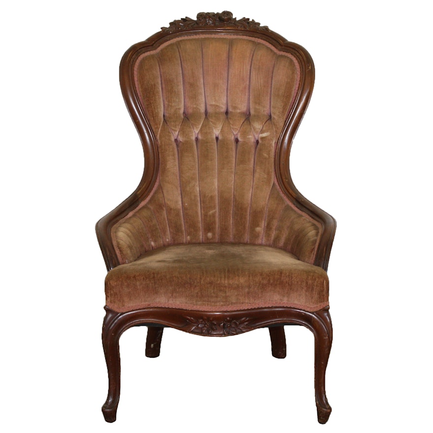 Antique Victorian Walnut Armchair