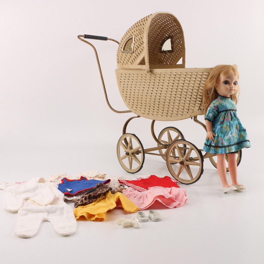 "Love Me Linda" Vogue Doll With Clothes and Carriage
