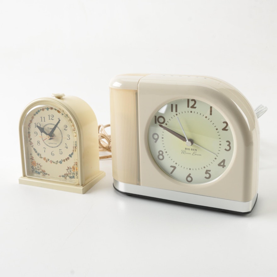 Vintage Electric Alarm Clocks featuring Westclox