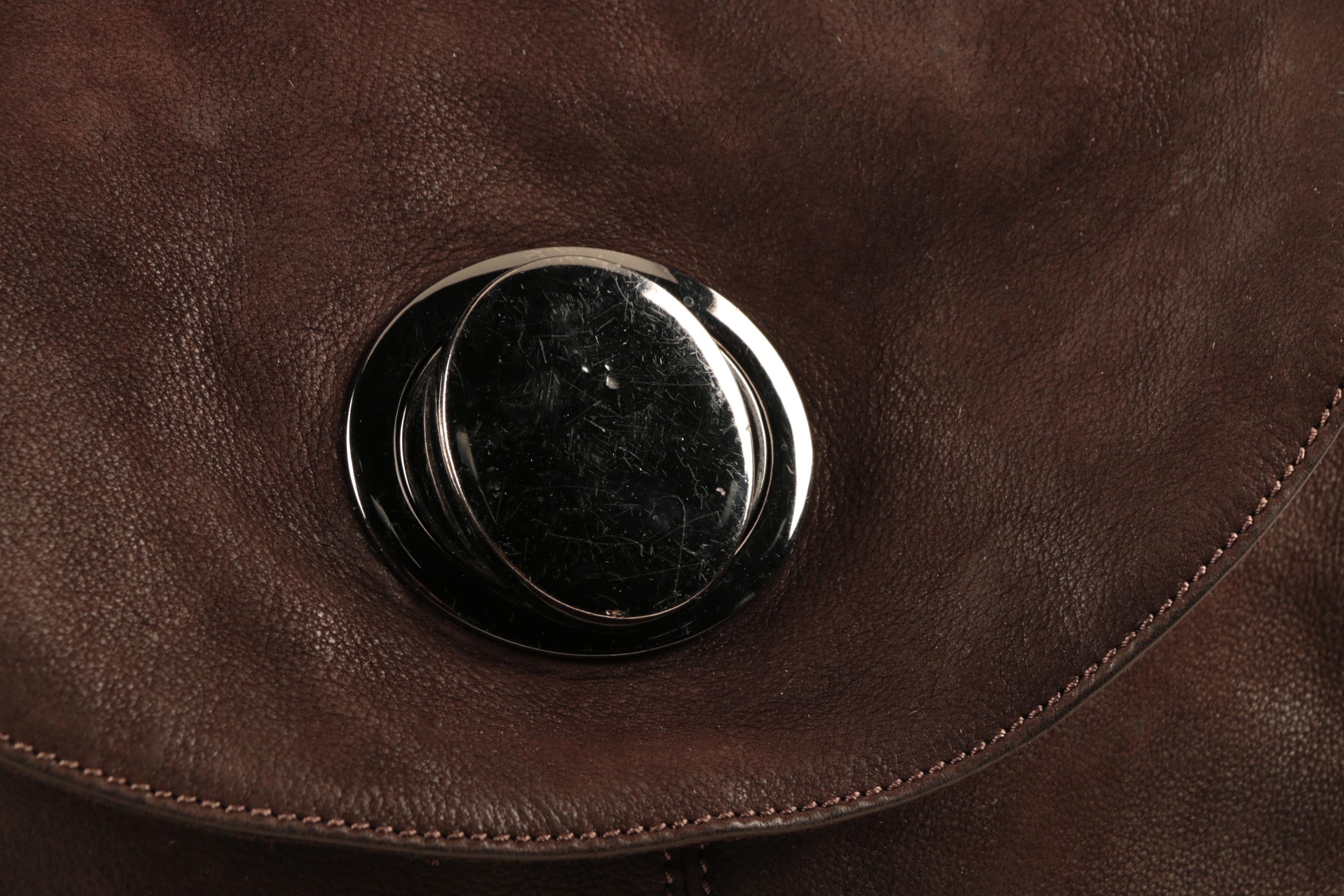 Maddalena Scanu Brown Leather Satchel Handbag