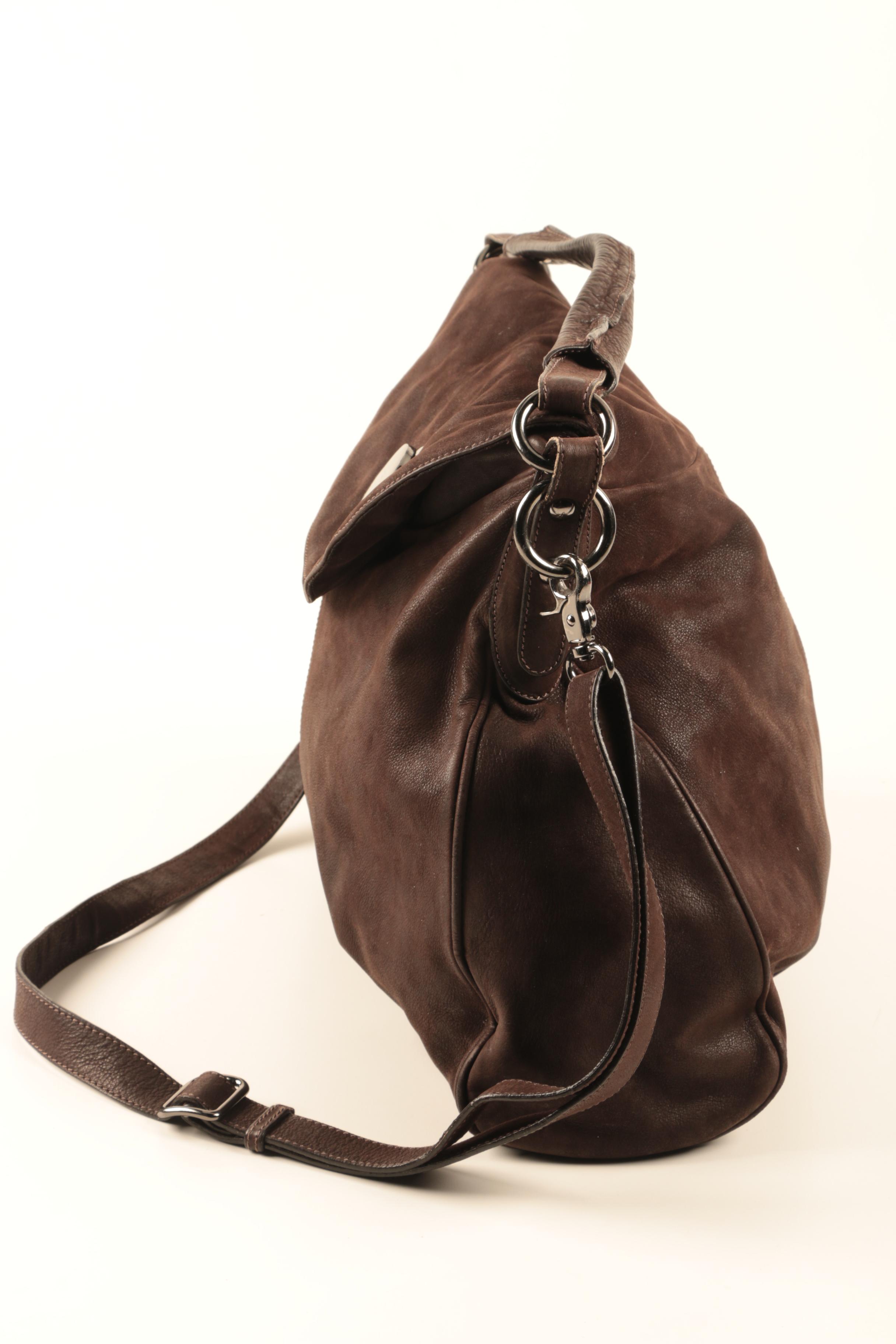 Maddalena Scanu Brown Leather Satchel Handbag