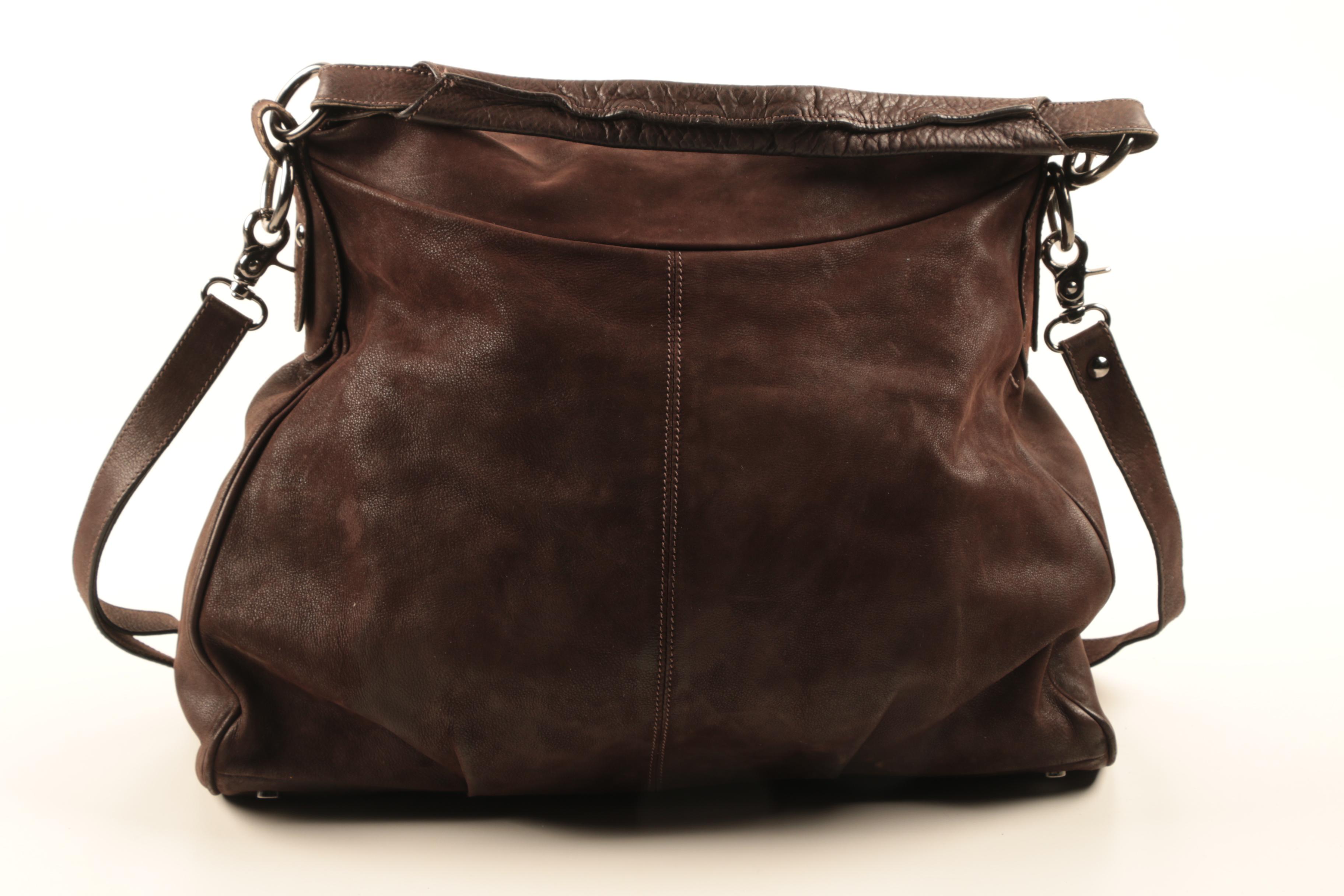 Maddalena Scanu Brown Leather Satchel Handbag