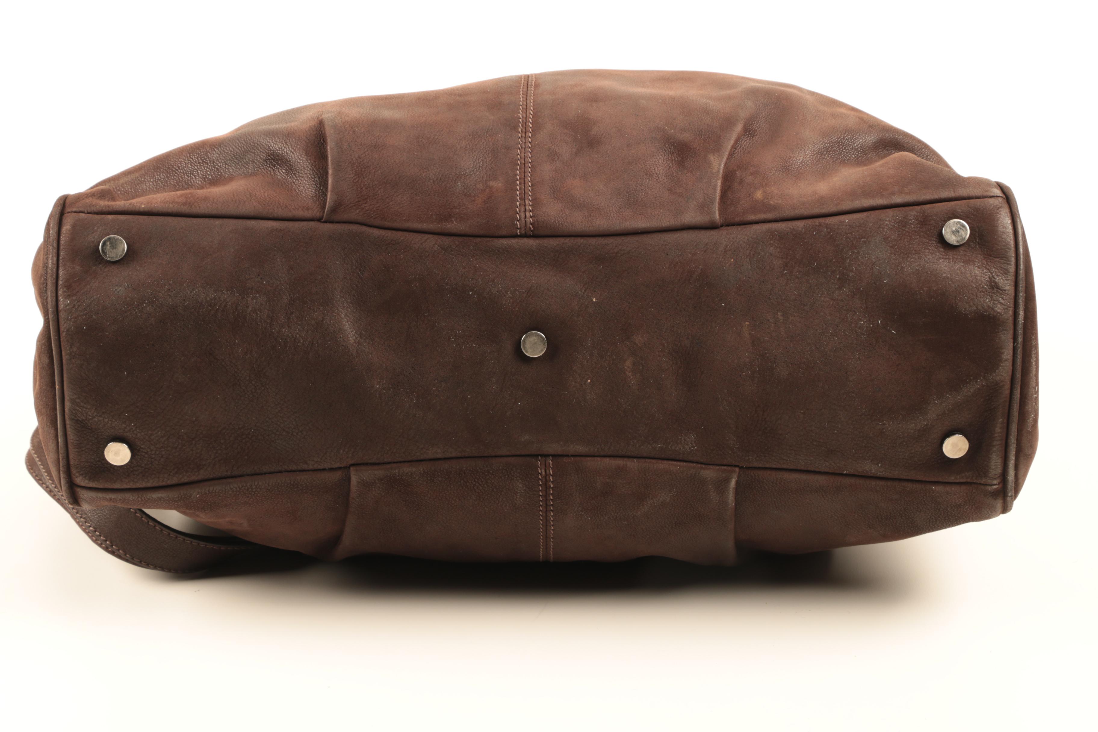 Maddalena Scanu Brown Leather Satchel Handbag