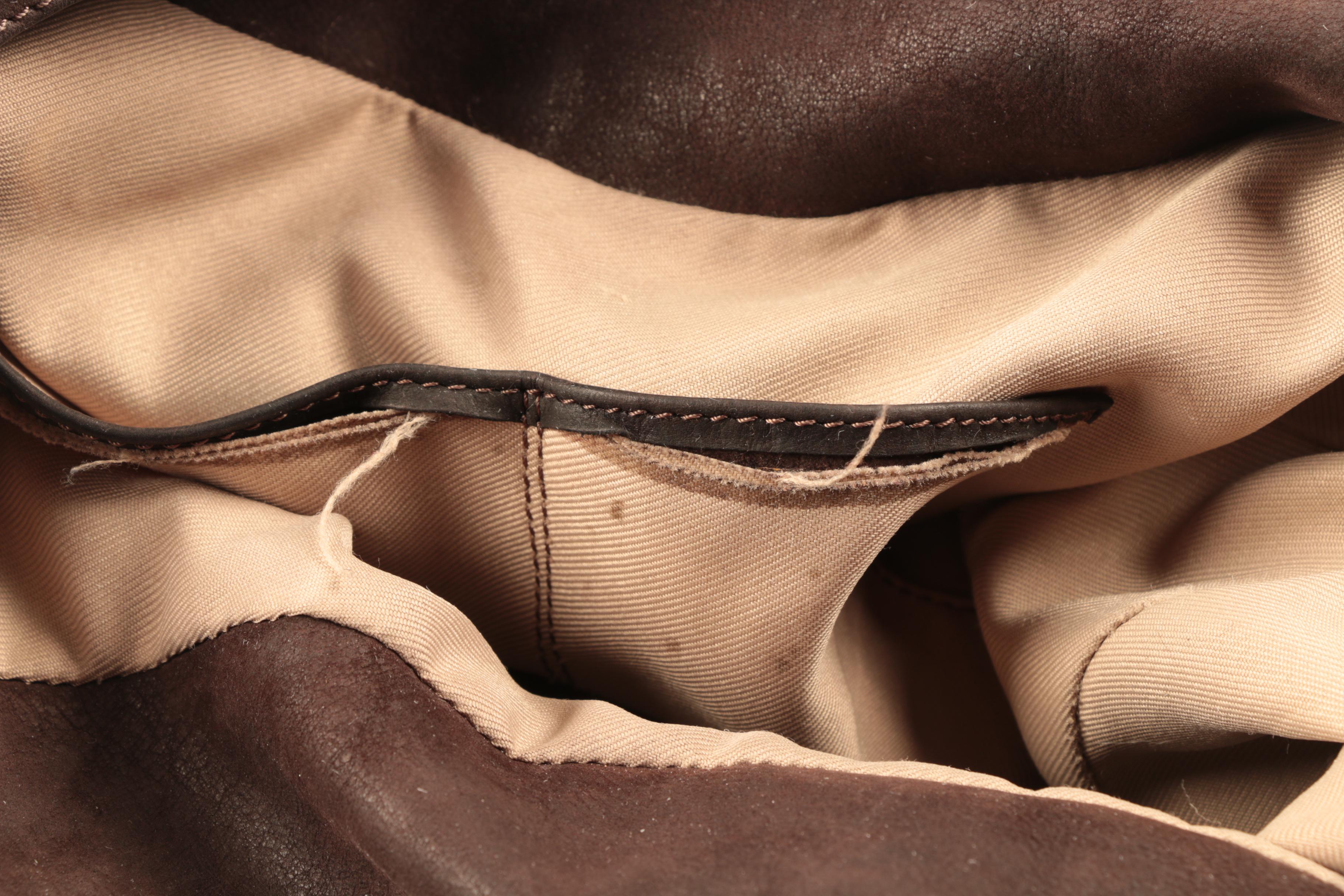 Maddalena Scanu Brown Leather Satchel Handbag