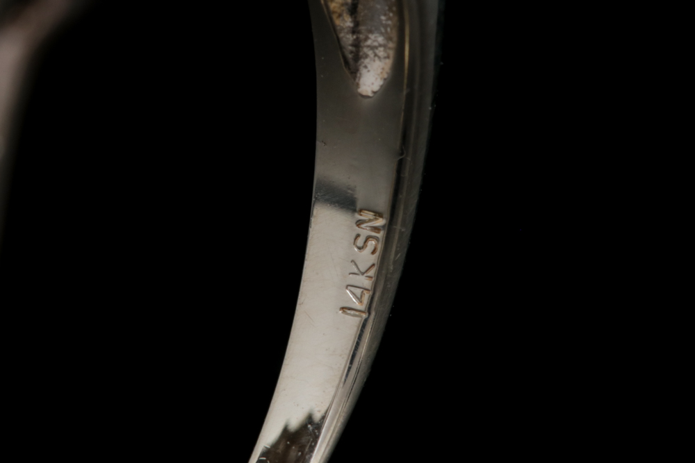 14K Yellow Gold and 1.00 CTW Diamond Waterfall Cluster Ring