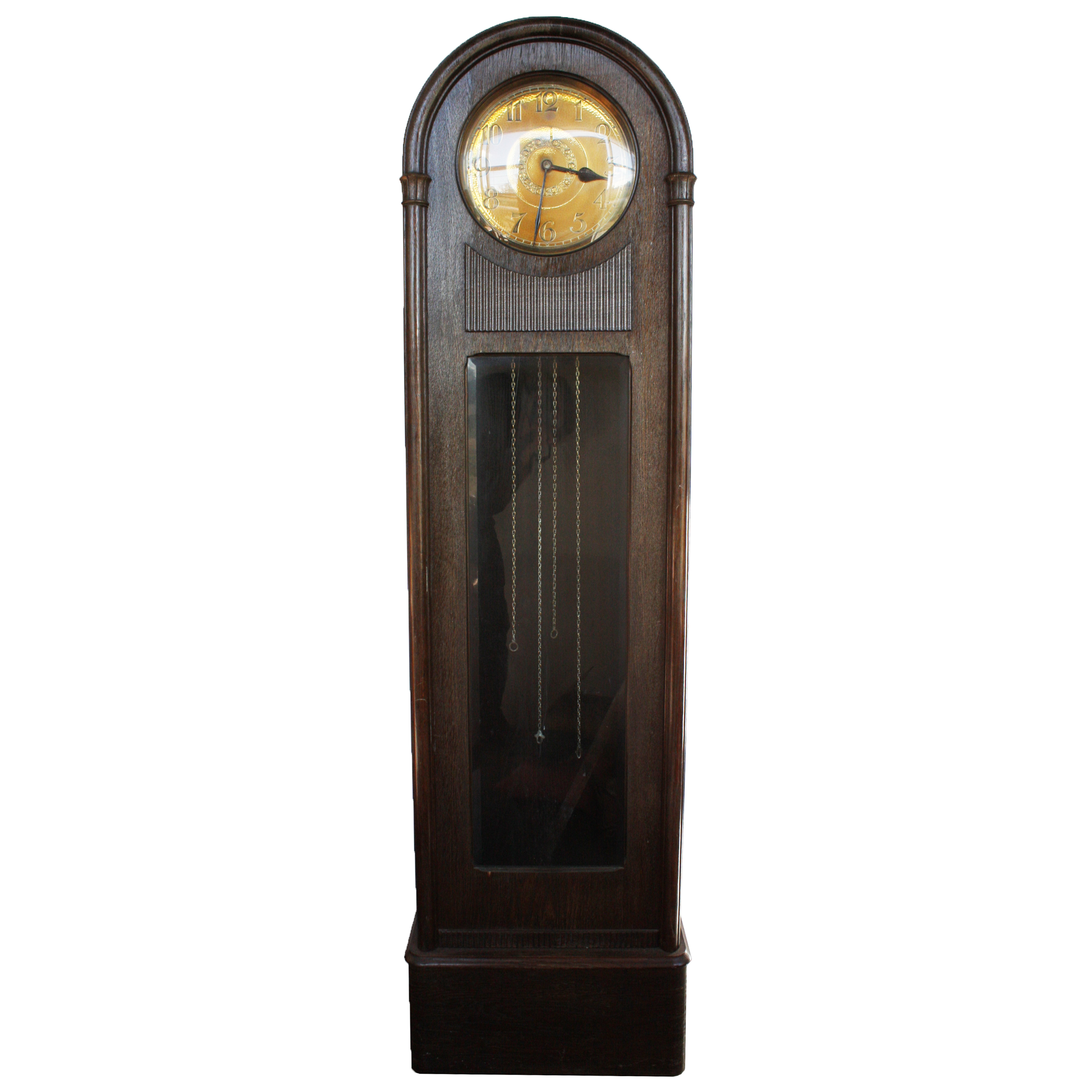 Antique Divina Gong Carved Wooden Grandfather Clock