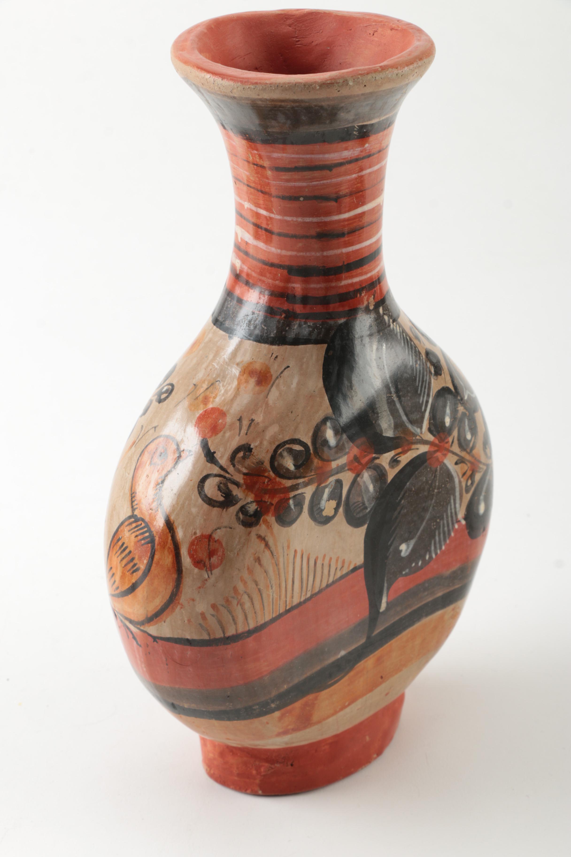 Handpainted Mexican Folk Art Pottery