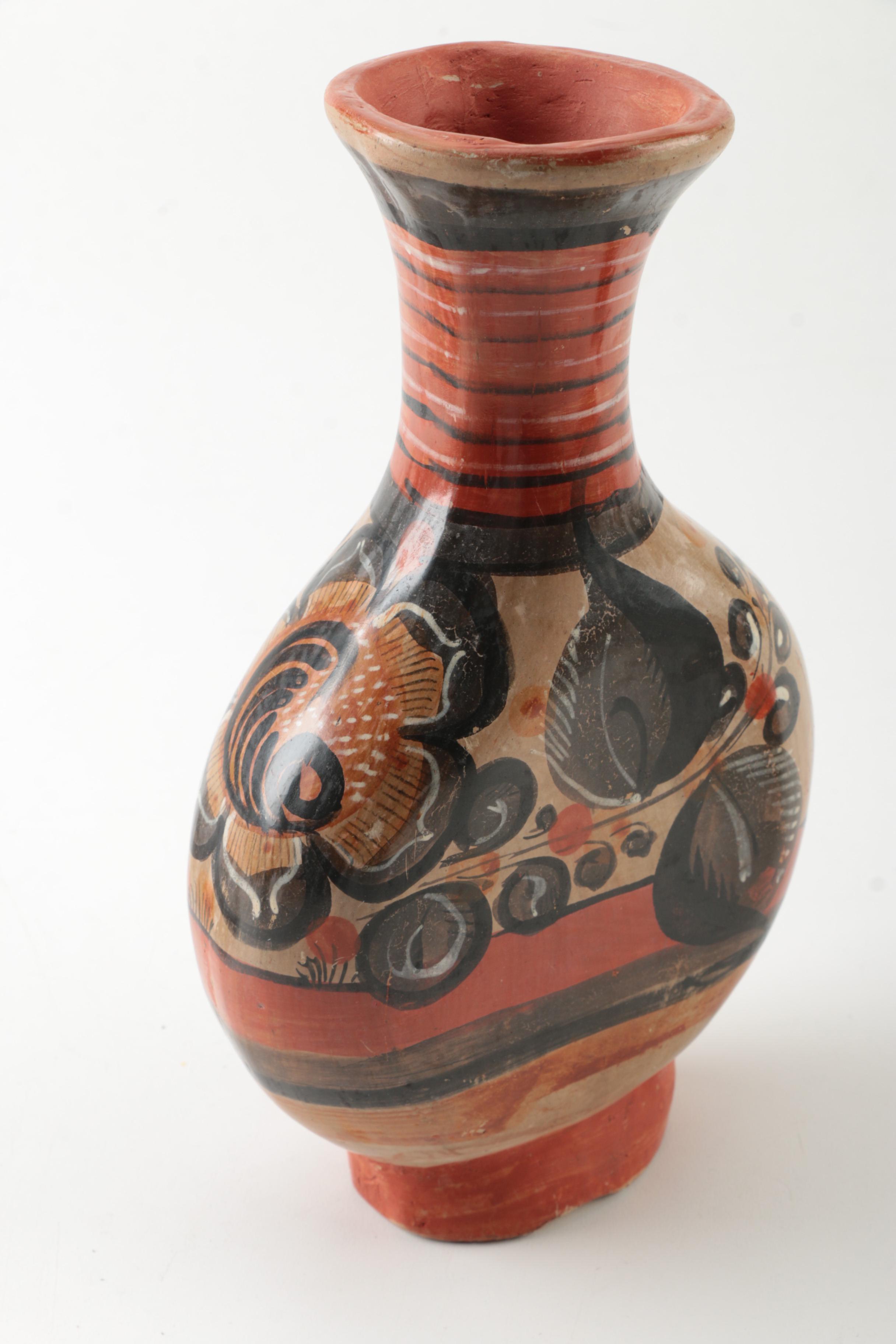 Handpainted Mexican Folk Art Pottery