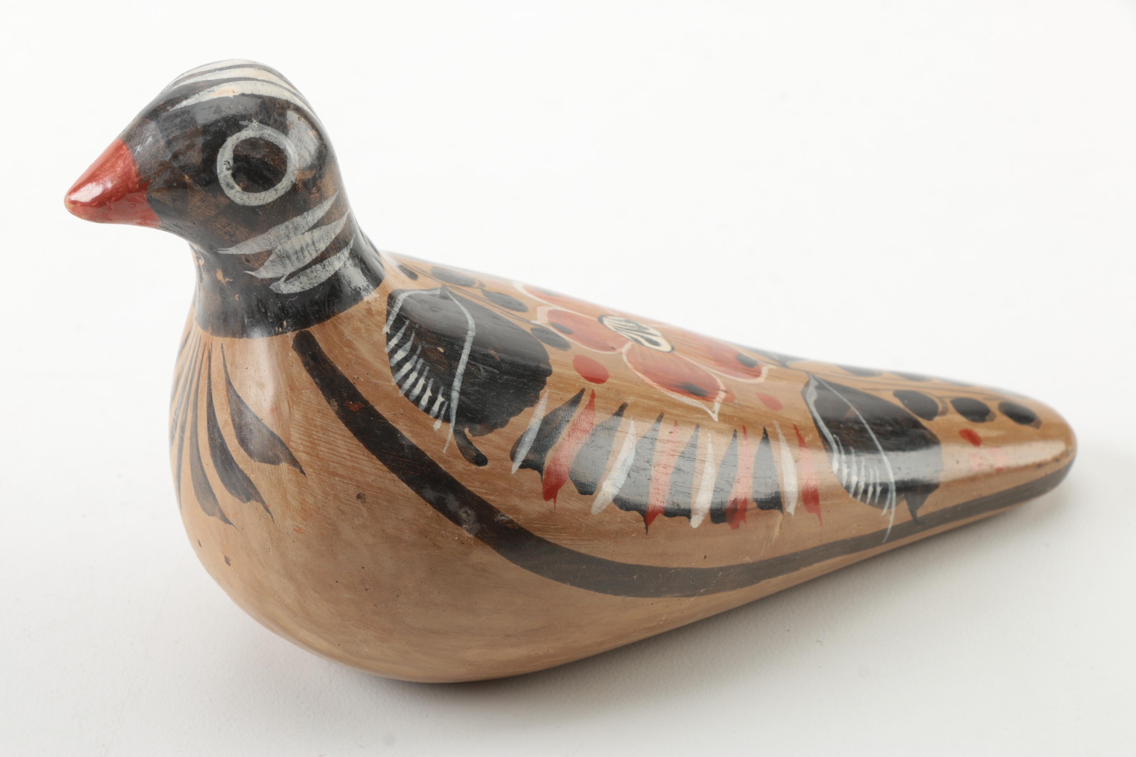 Handpainted Mexican Folk Art Pottery