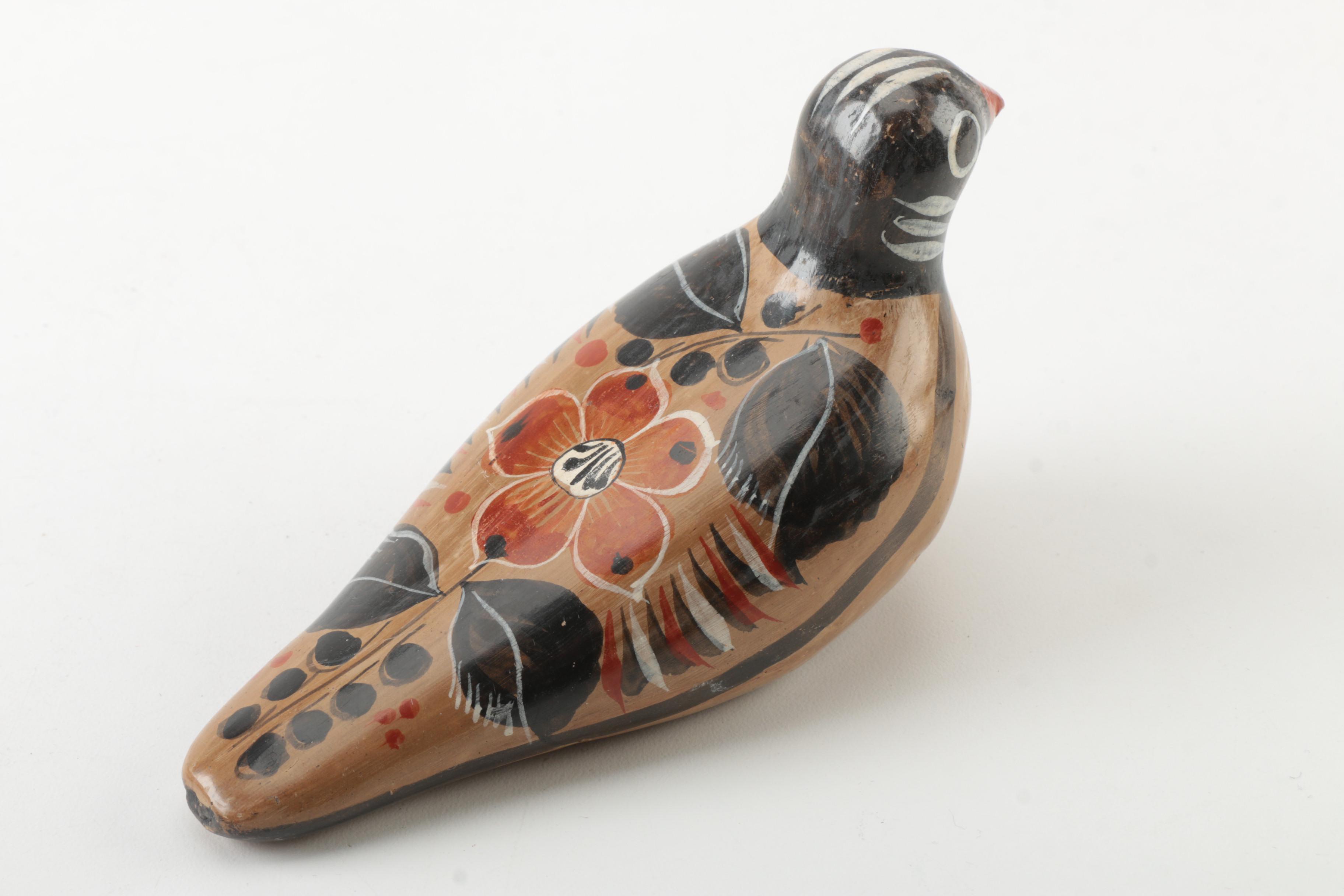 Handpainted Mexican Folk Art Pottery