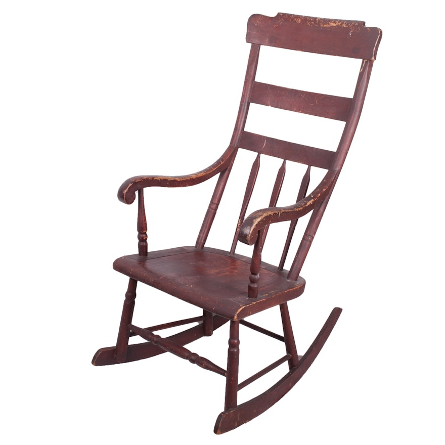 Antique Farmhouse-Style Rocking Chair