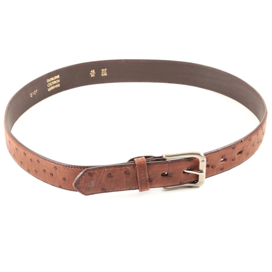 Ostrich Leather Belt