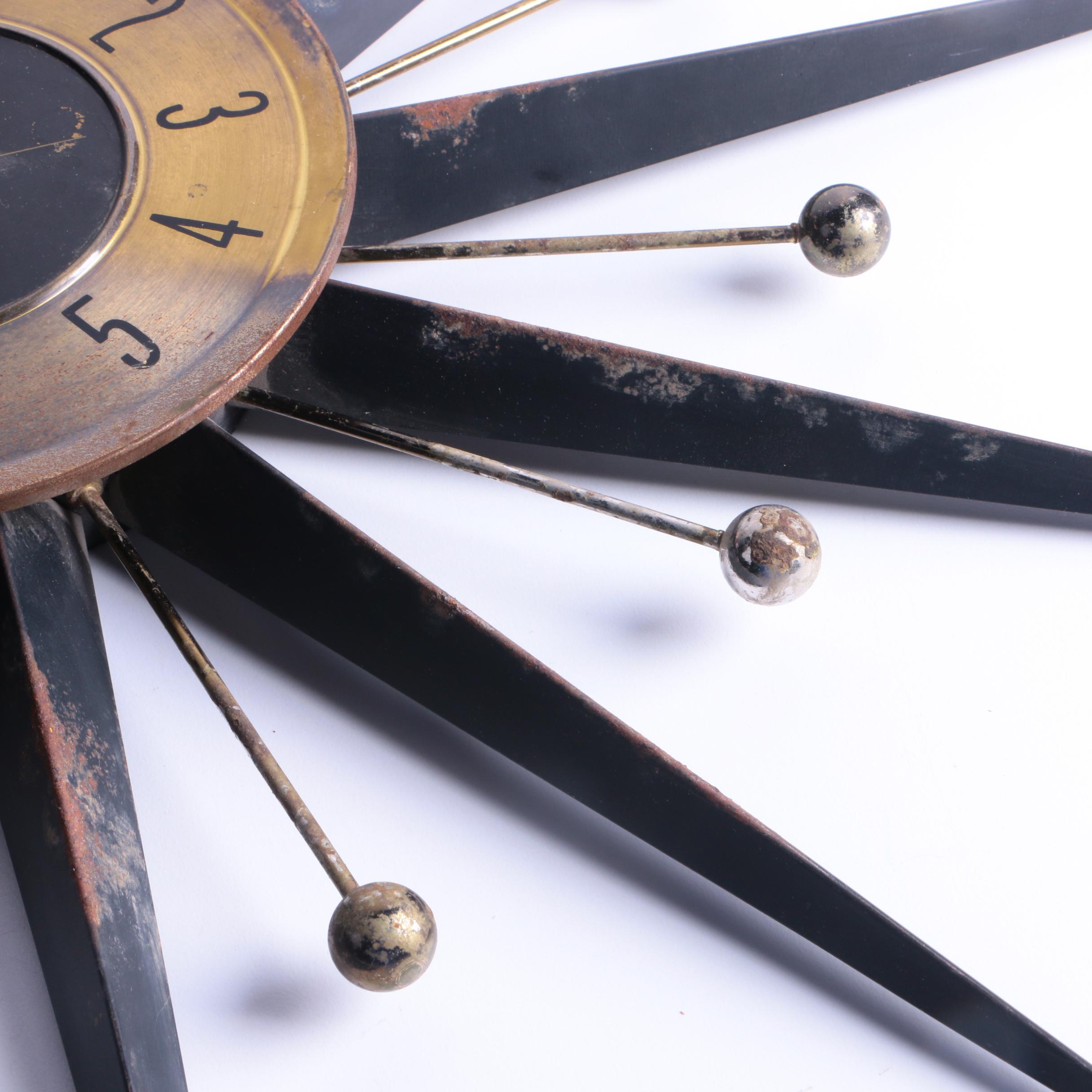 PRIORITY-Mid Century Modern Welby Starburst Wall Clock