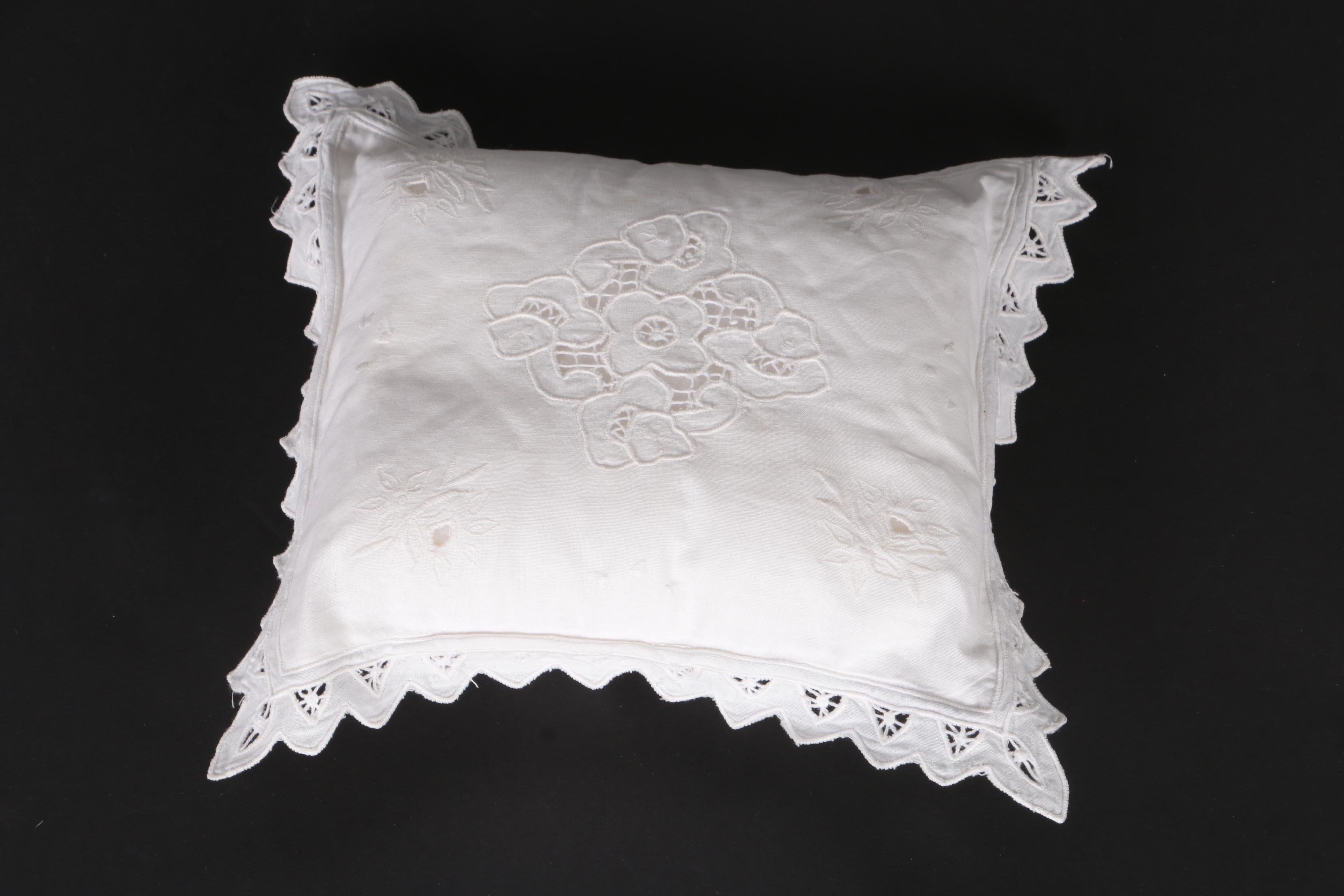 White Lace Throw Pillows