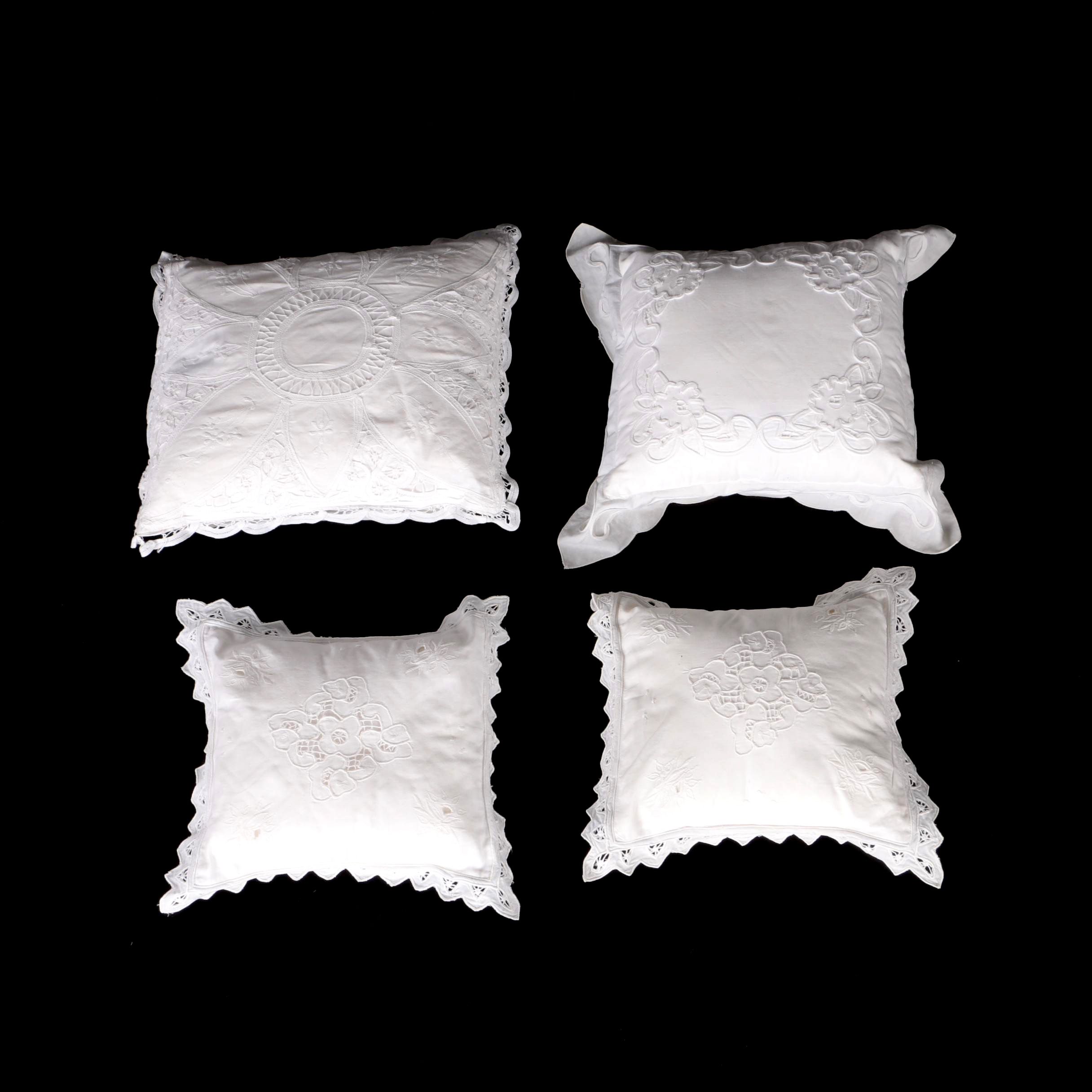 White Lace Throw Pillows