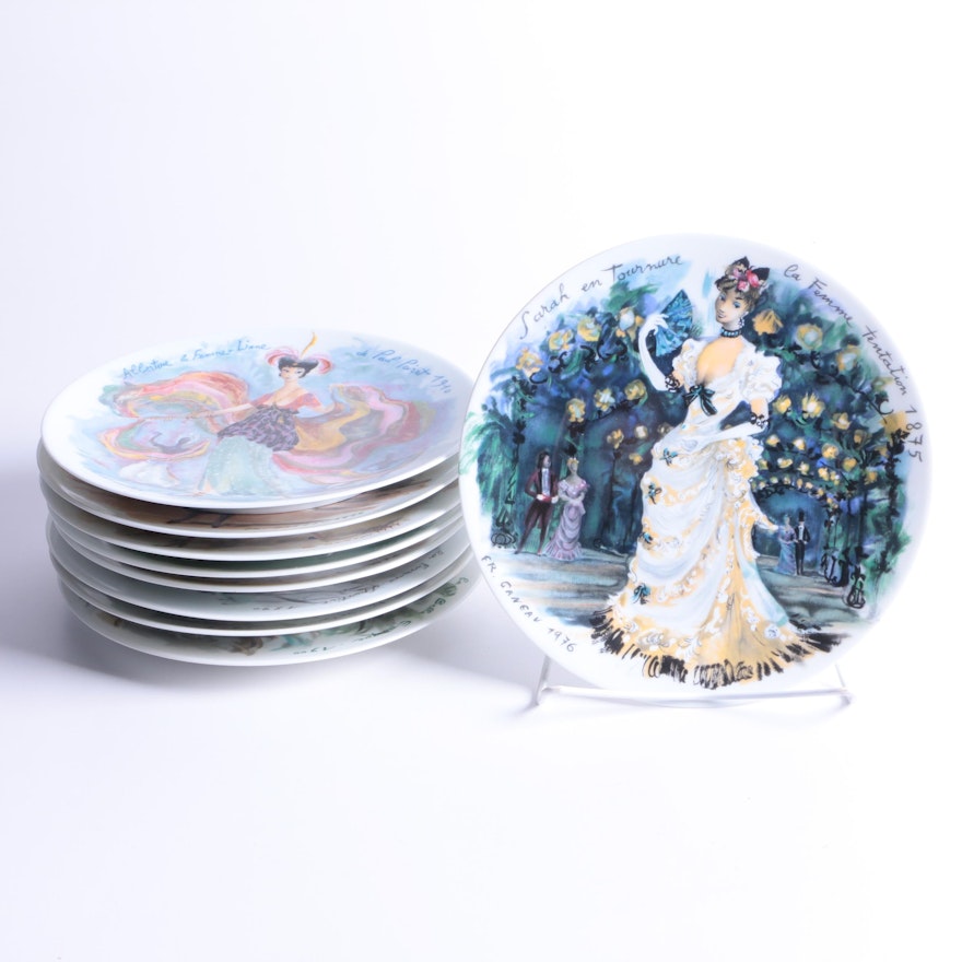 D'Arceau-Limoges "Les Femmes Du Siecle" Porcelain Plates