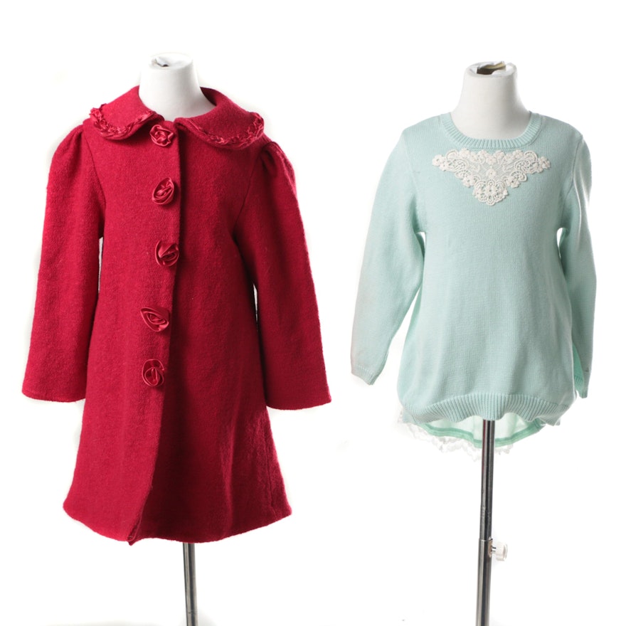 Girls' My Twinn Coat and Mae Li Rose Sweater